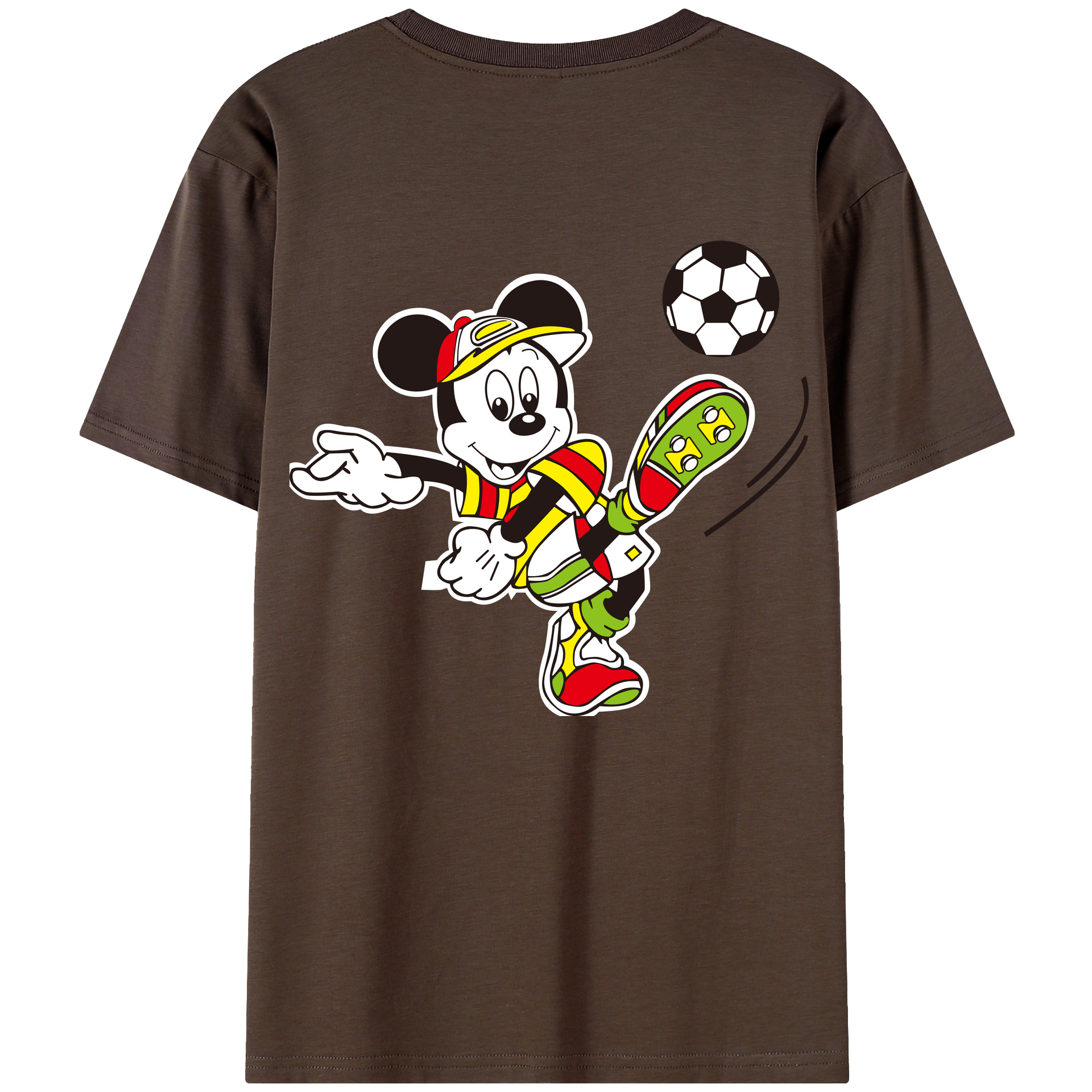 （画像用） ミッキーマウス Mickey Mouse 綿100％半袖Tシャツ（背面プリント）