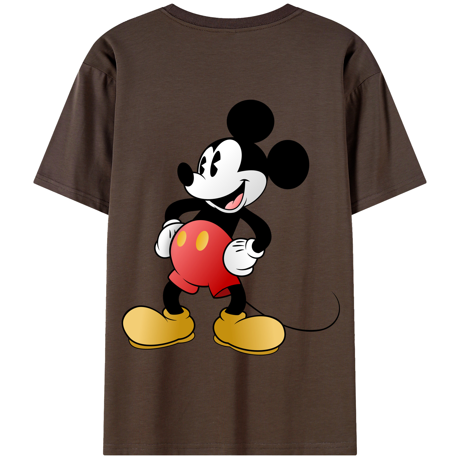 （画像用） ミッキーマウス Mickey Mouse 綿100％半袖Tシャツ（背面プリント）