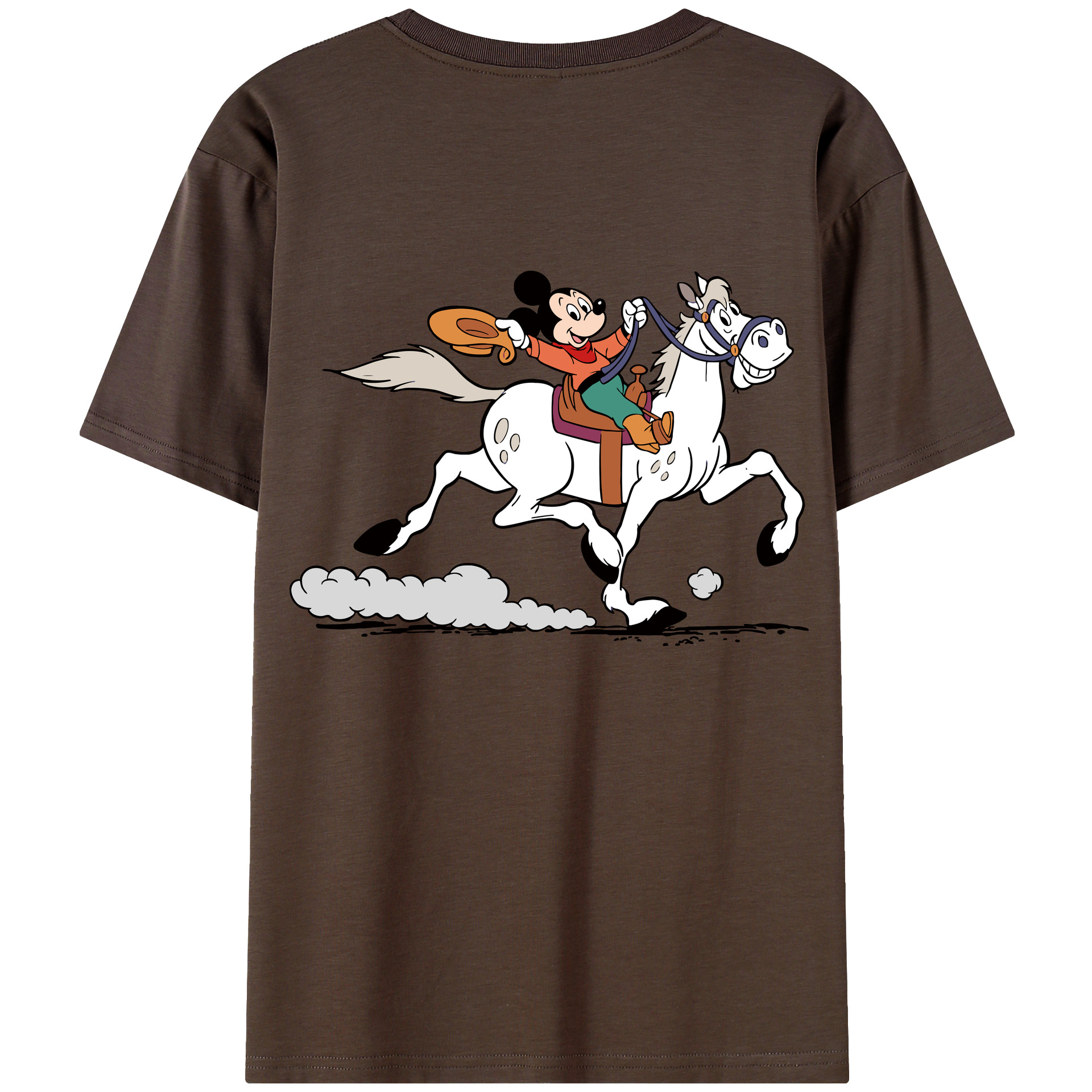 （画像用） ミッキーマウス Mickey Mouse 綿100％半袖Tシャツ（背面プリント）