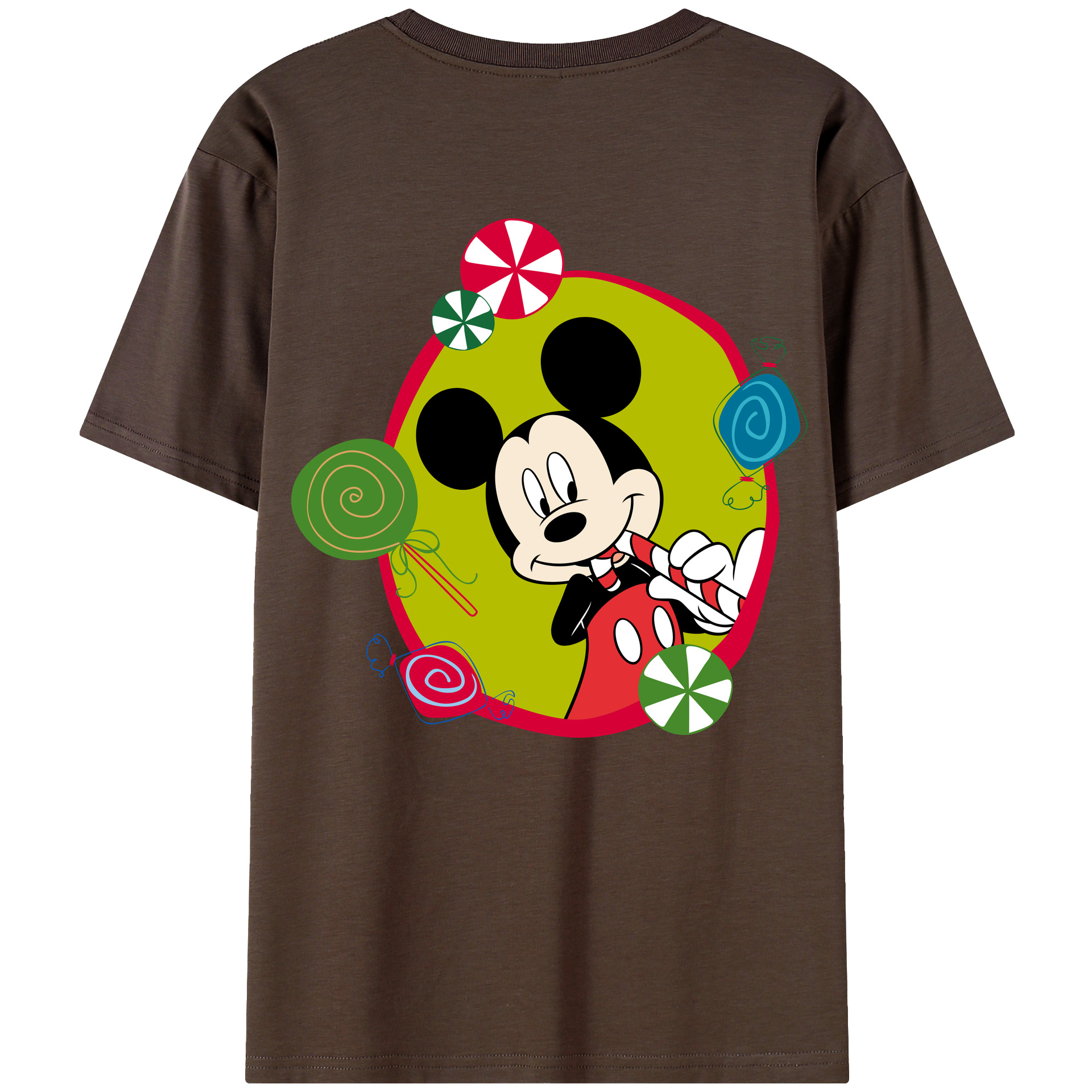 （画像用） ミッキーマウス Mickey Mouse 綿100％半袖Tシャツ（背面プリント）