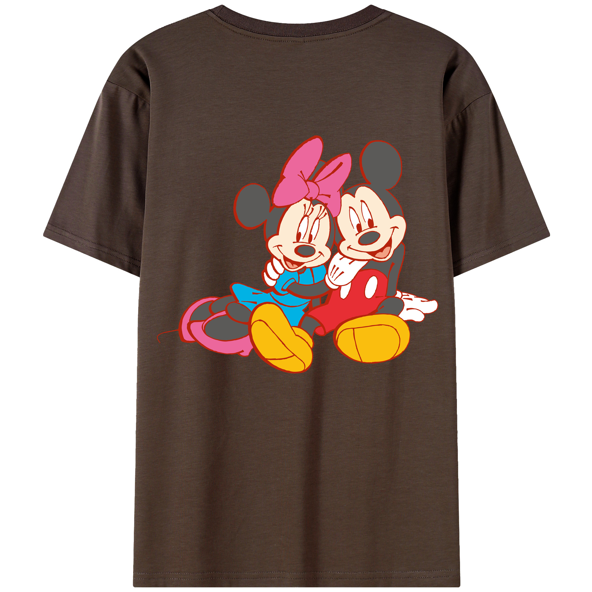 （画像用） ミッキーマウス Mickey Mouse 綿100％半袖Tシャツ（背面プリント）