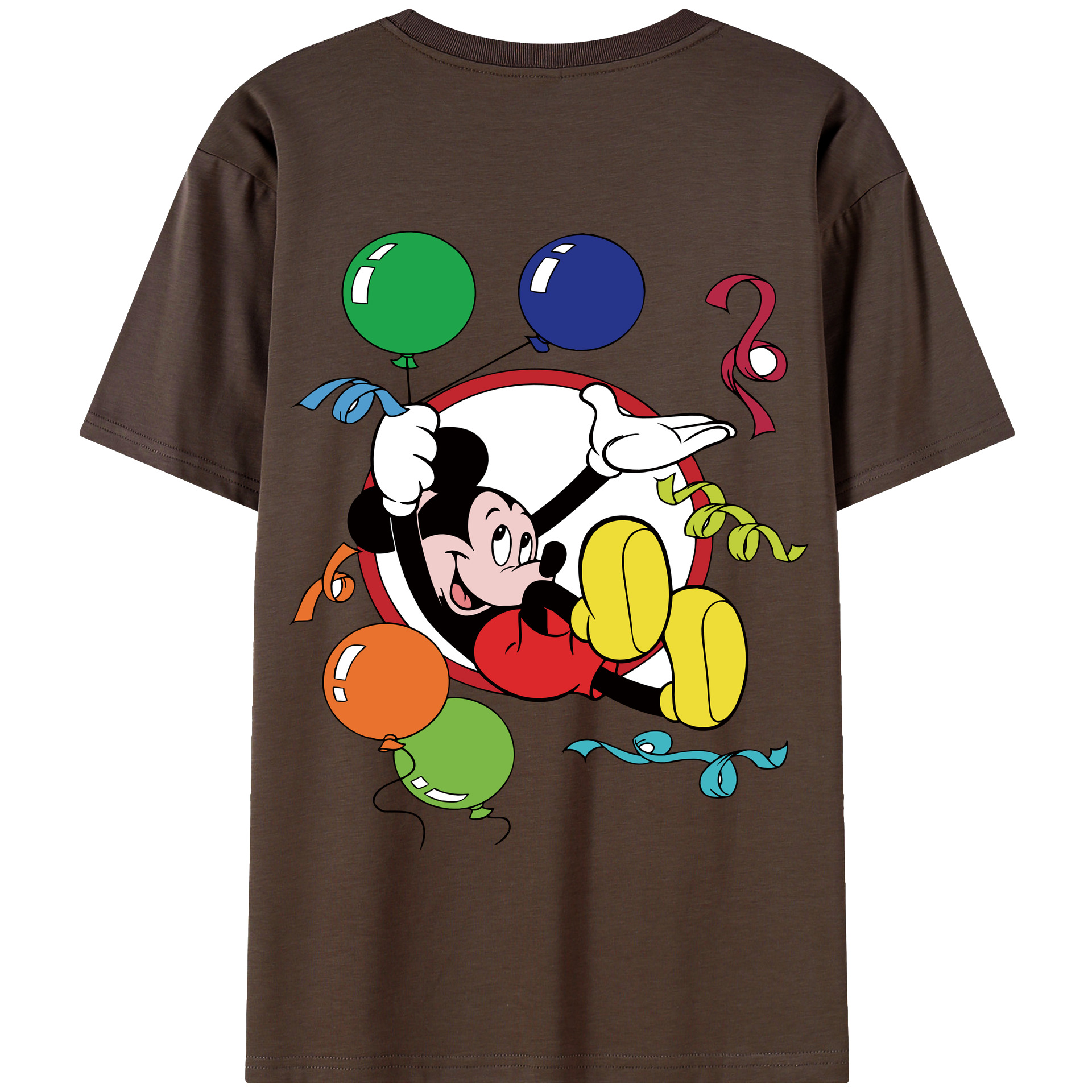 （画像用） ミッキーマウス Mickey Mouse 綿100％半袖Tシャツ（背面プリント）
