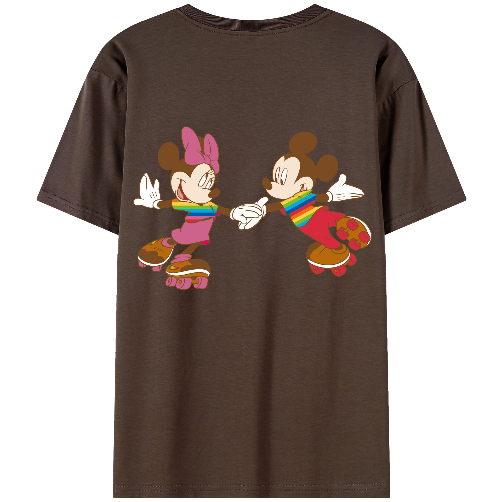 （画像用） ミッキーマウス Mickey Mouse 綿100％半袖Tシャツ（背面プリント）