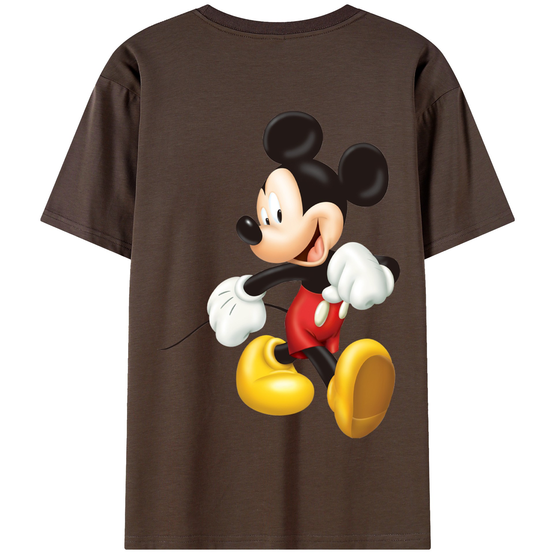 （画像用） ミッキーマウス Mickey Mouse 綿100％半袖Tシャツ（背面プリント）