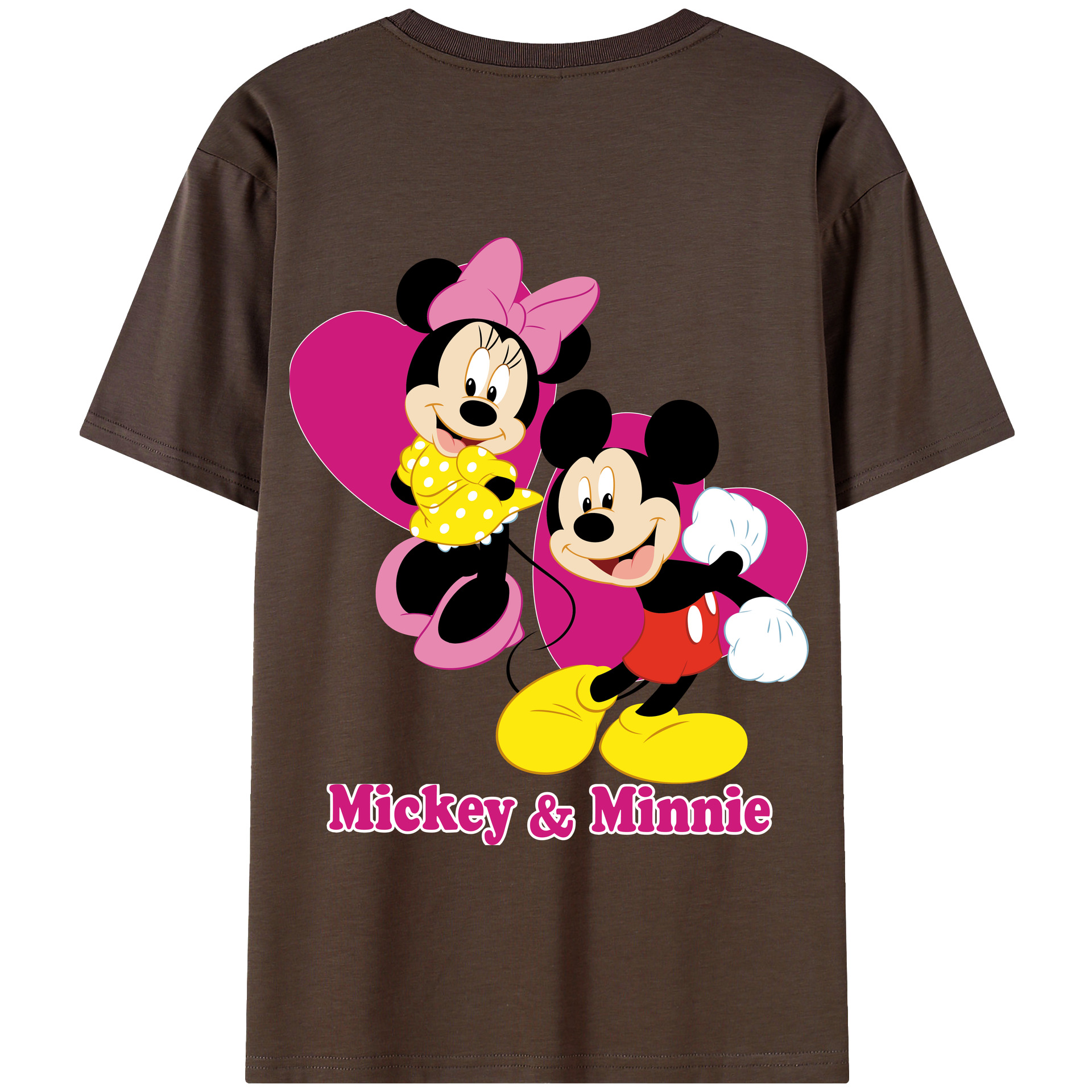 （画像用） ミッキーマウス Mickey Mouse 綿100％半袖Tシャツ（背面プリント）