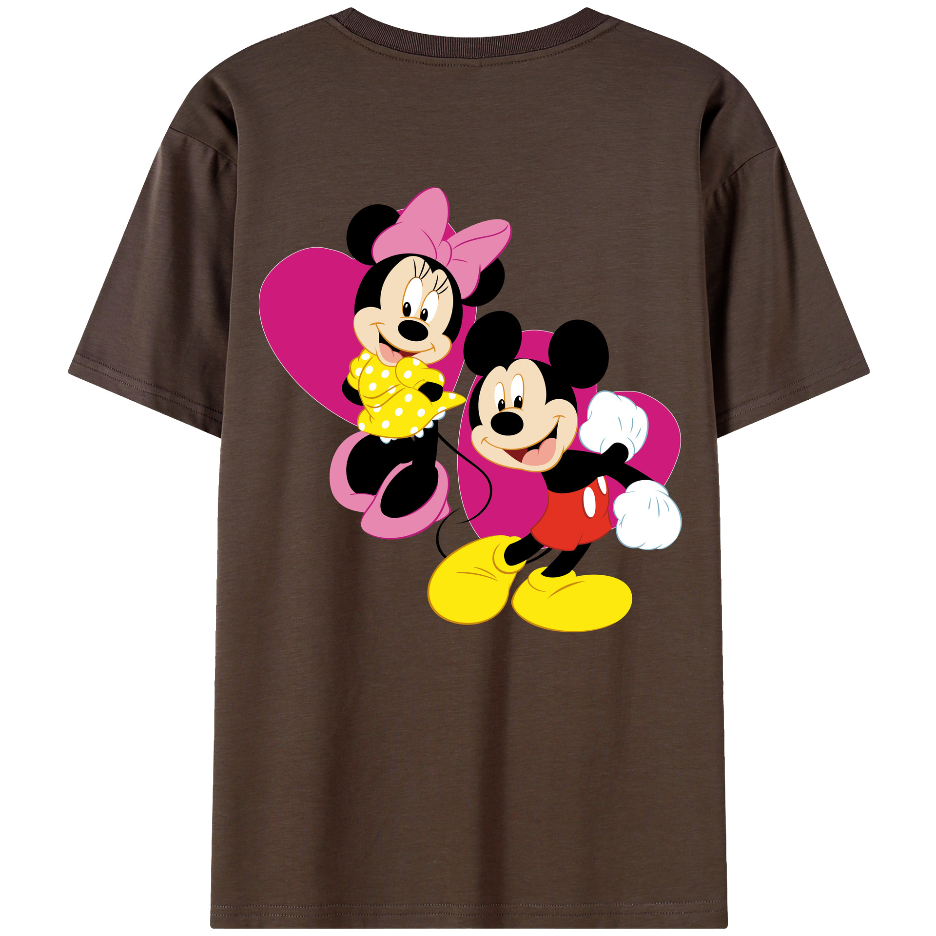（画像用） ミッキーマウス Mickey Mouse 綿100％半袖Tシャツ（背面プリント）