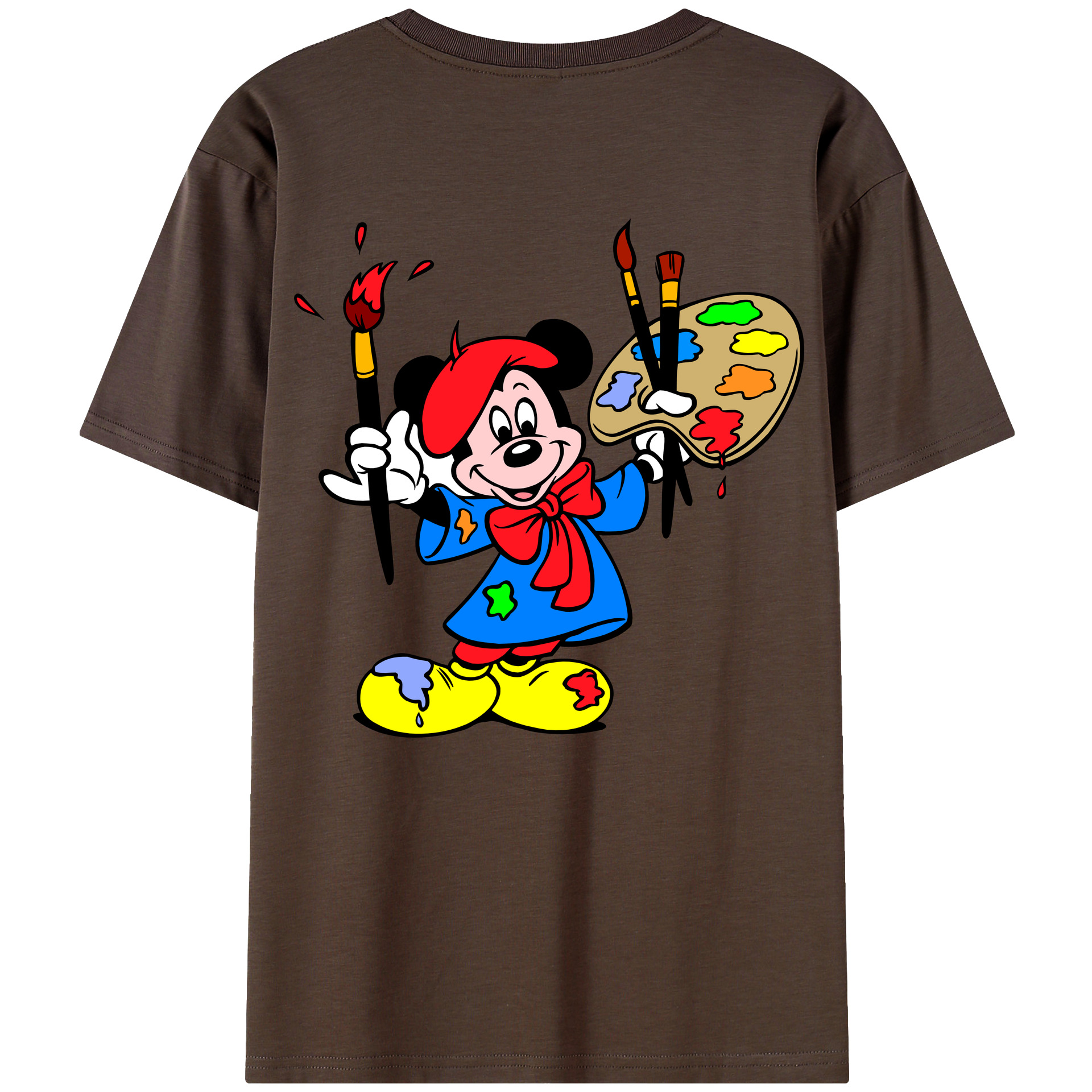 （画像用） ミッキーマウス Mickey Mouse 綿100％半袖Tシャツ（背面プリント）