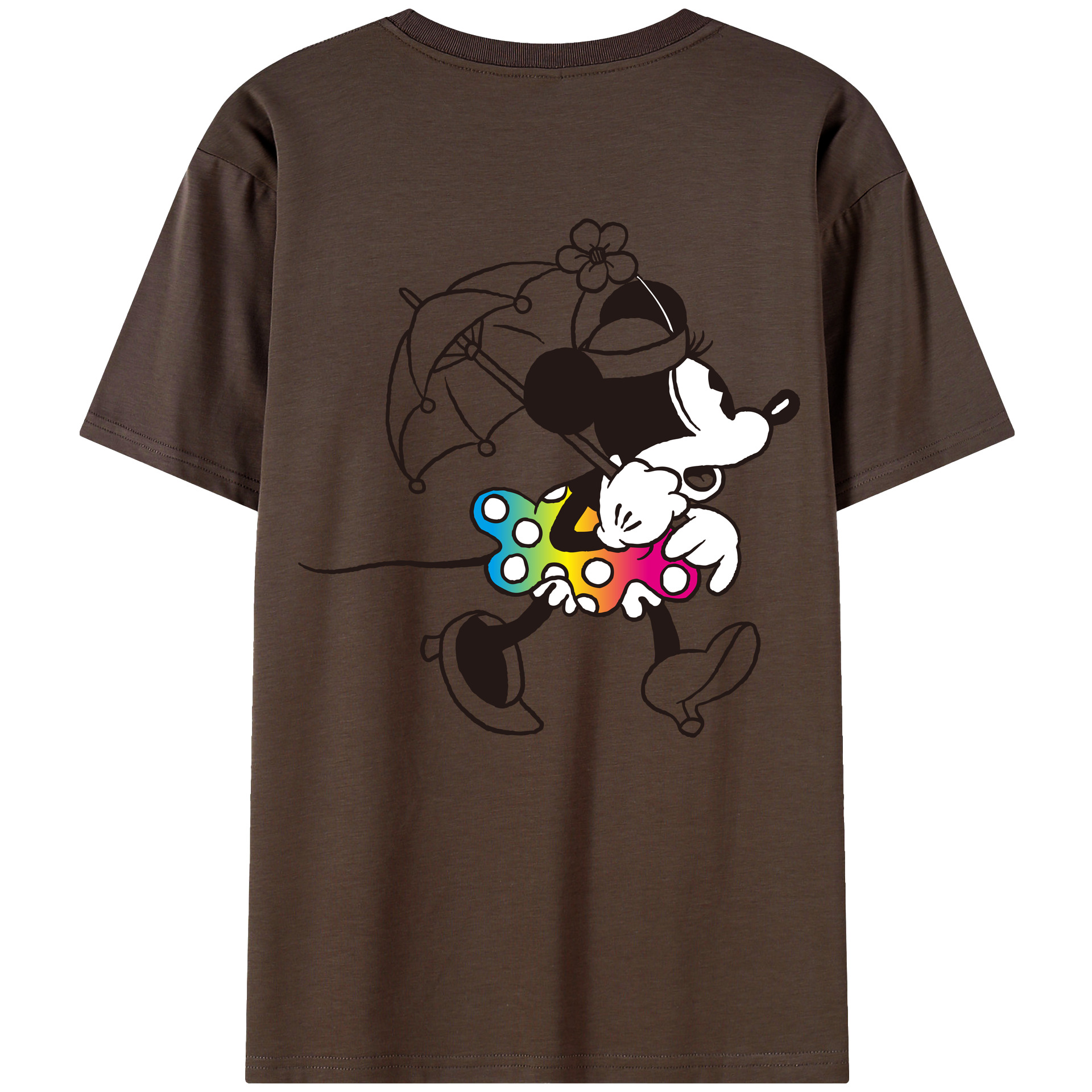 （画像用） ミッキーマウス Mickey Mouse 綿100％半袖Tシャツ（背面プリント）