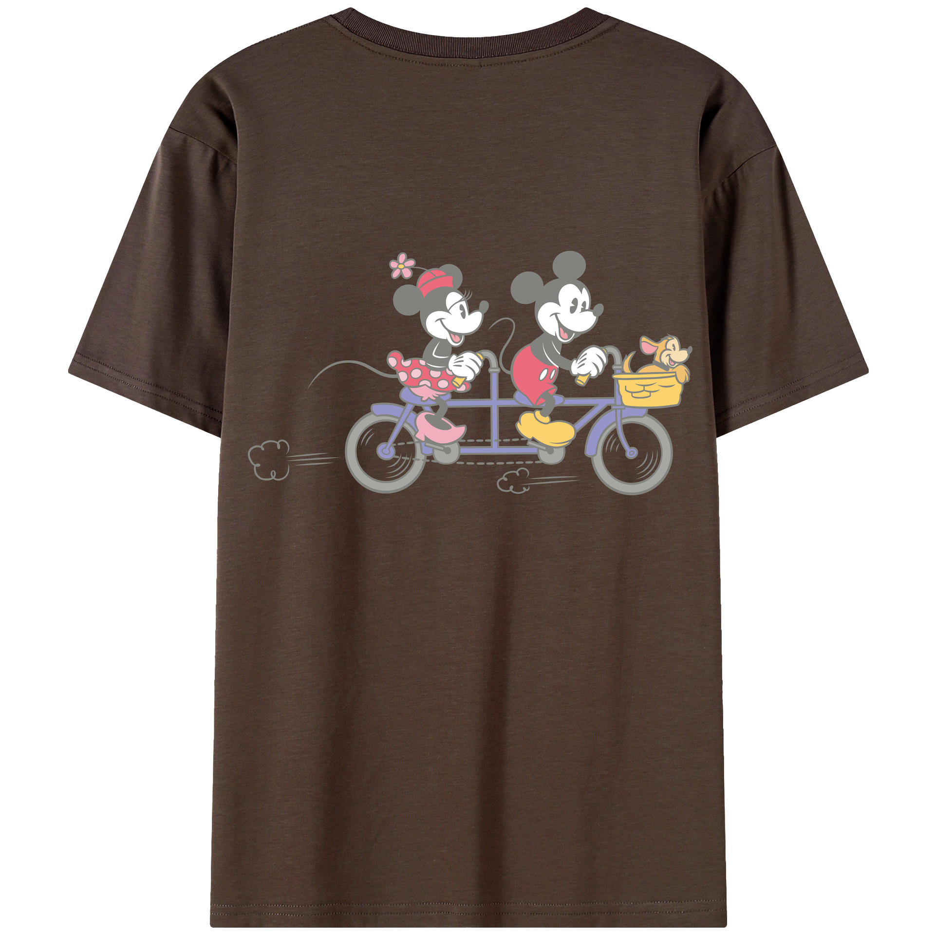 （画像用） ミッキーマウス Mickey Mouse 綿100％半袖Tシャツ（背面プリント）