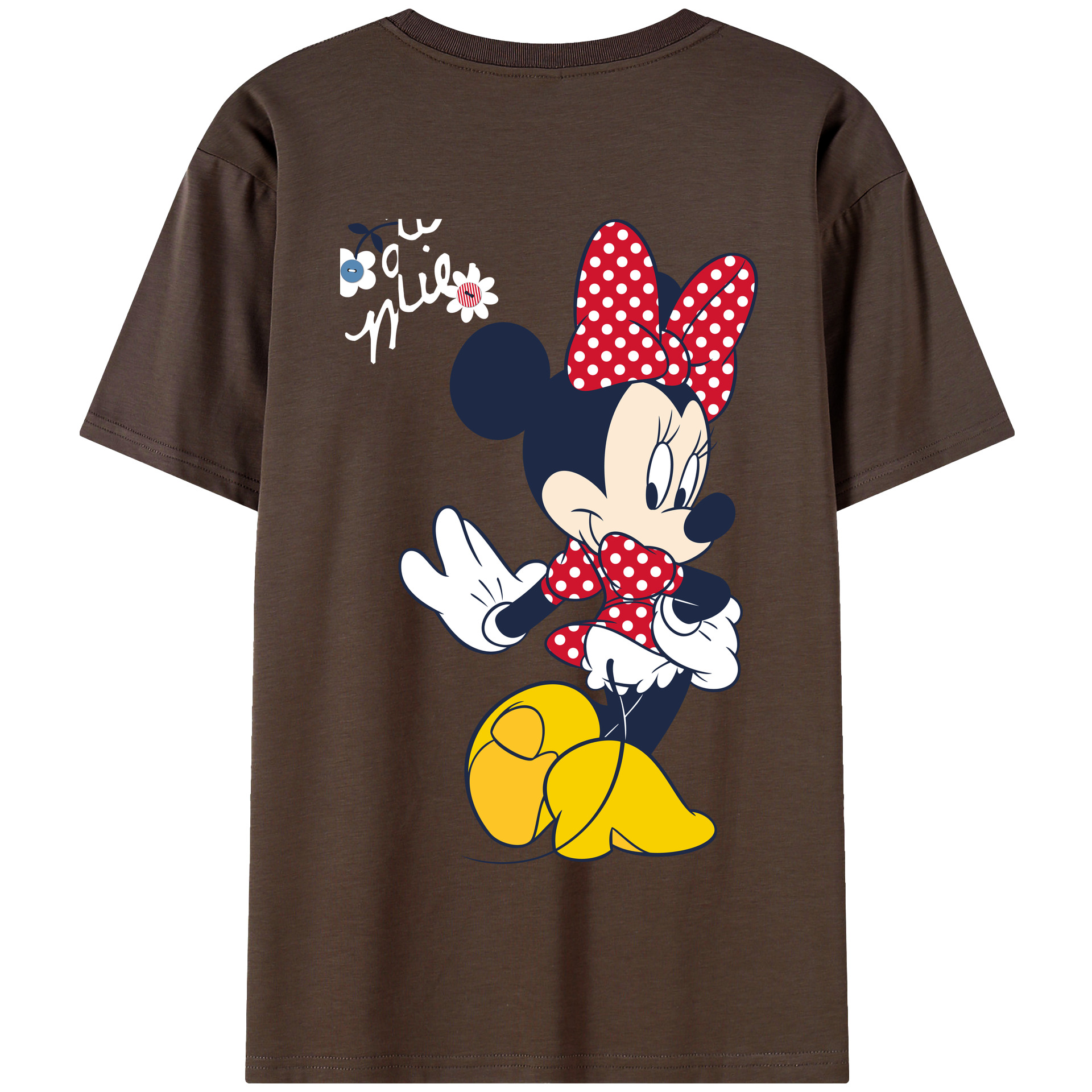 （画像用） ミッキーマウス Mickey Mouse 綿100％半袖Tシャツ（背面プリント）