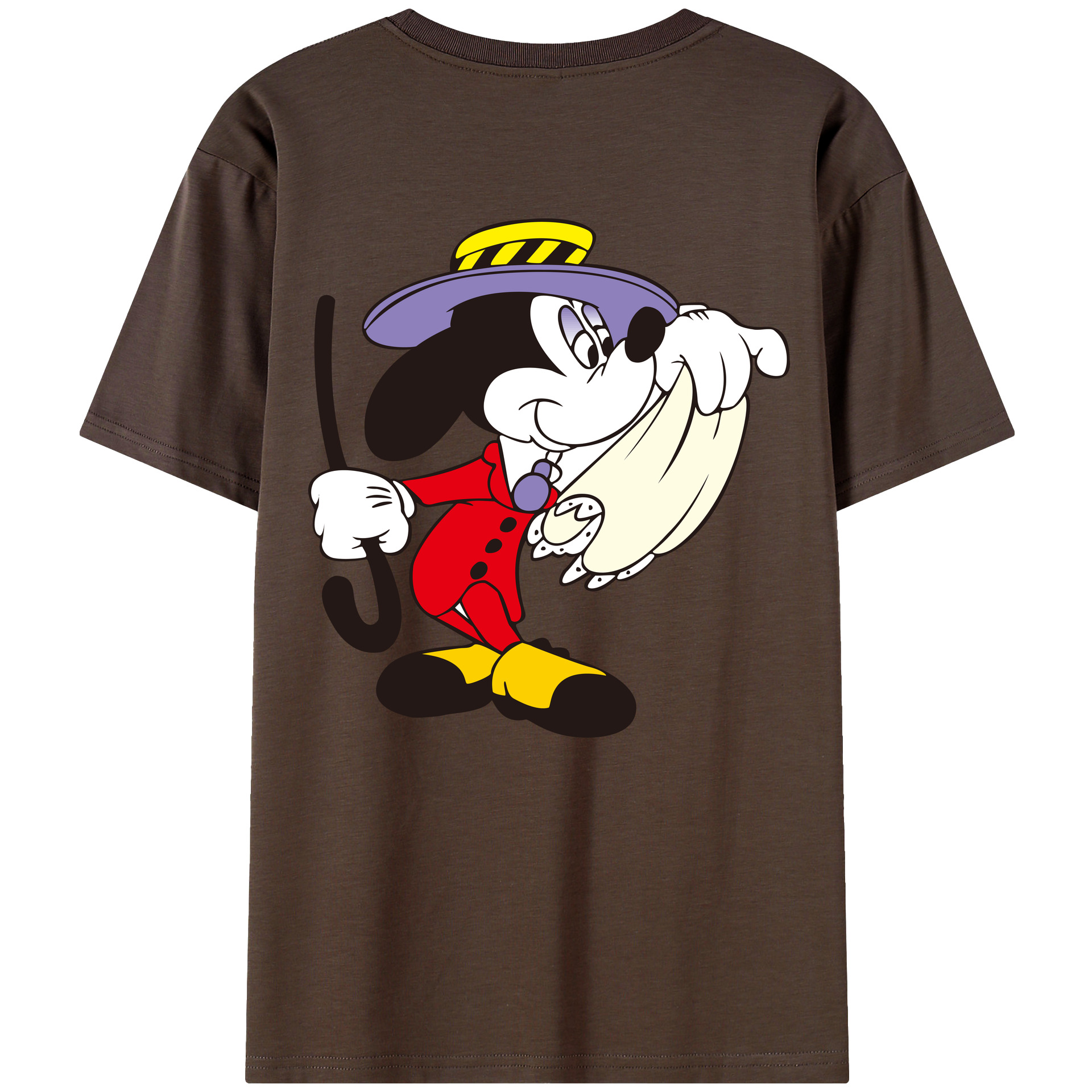 （画像用） ミッキーマウス Mickey Mouse 綿100％半袖Tシャツ（背面プリント）