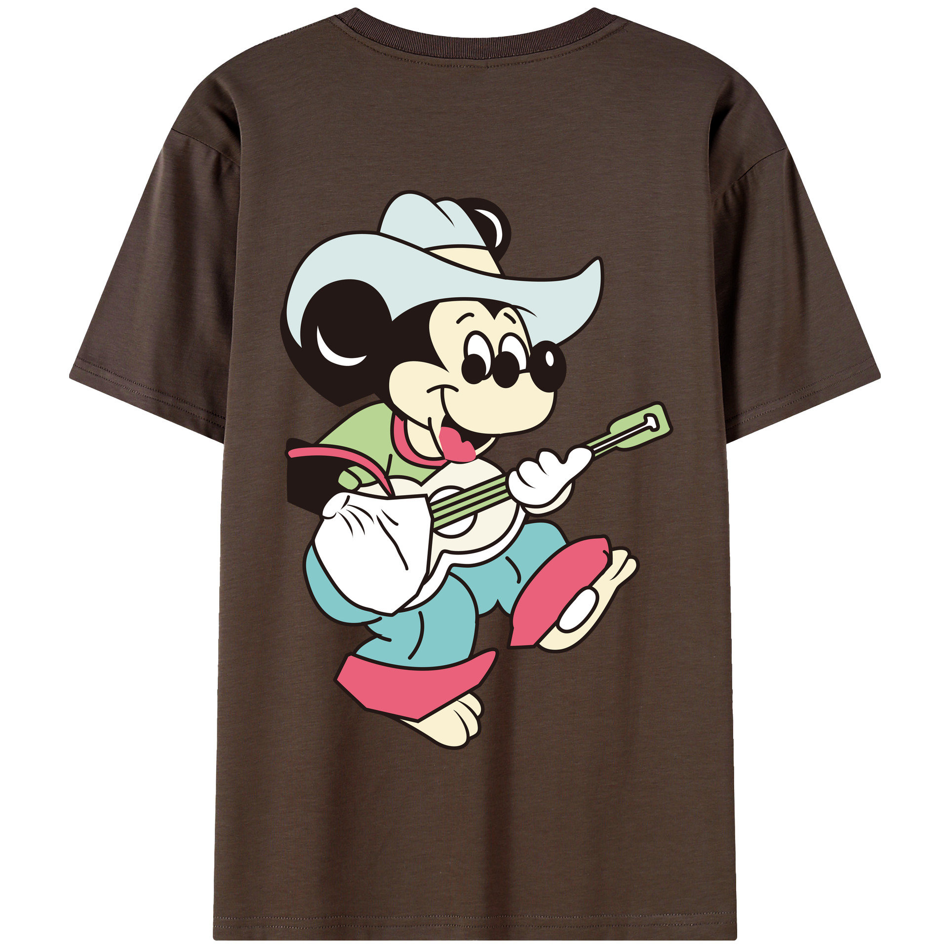 （画像用） ミッキーマウス Mickey Mouse 綿100％半袖Tシャツ（背面プリント）