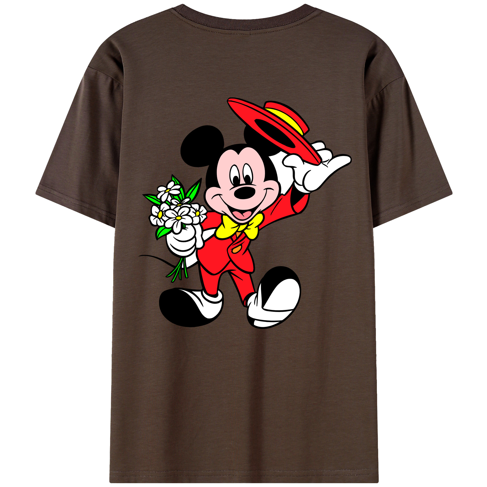 （画像用） ミッキーマウス Mickey Mouse 綿100％半袖Tシャツ（背面プリント）