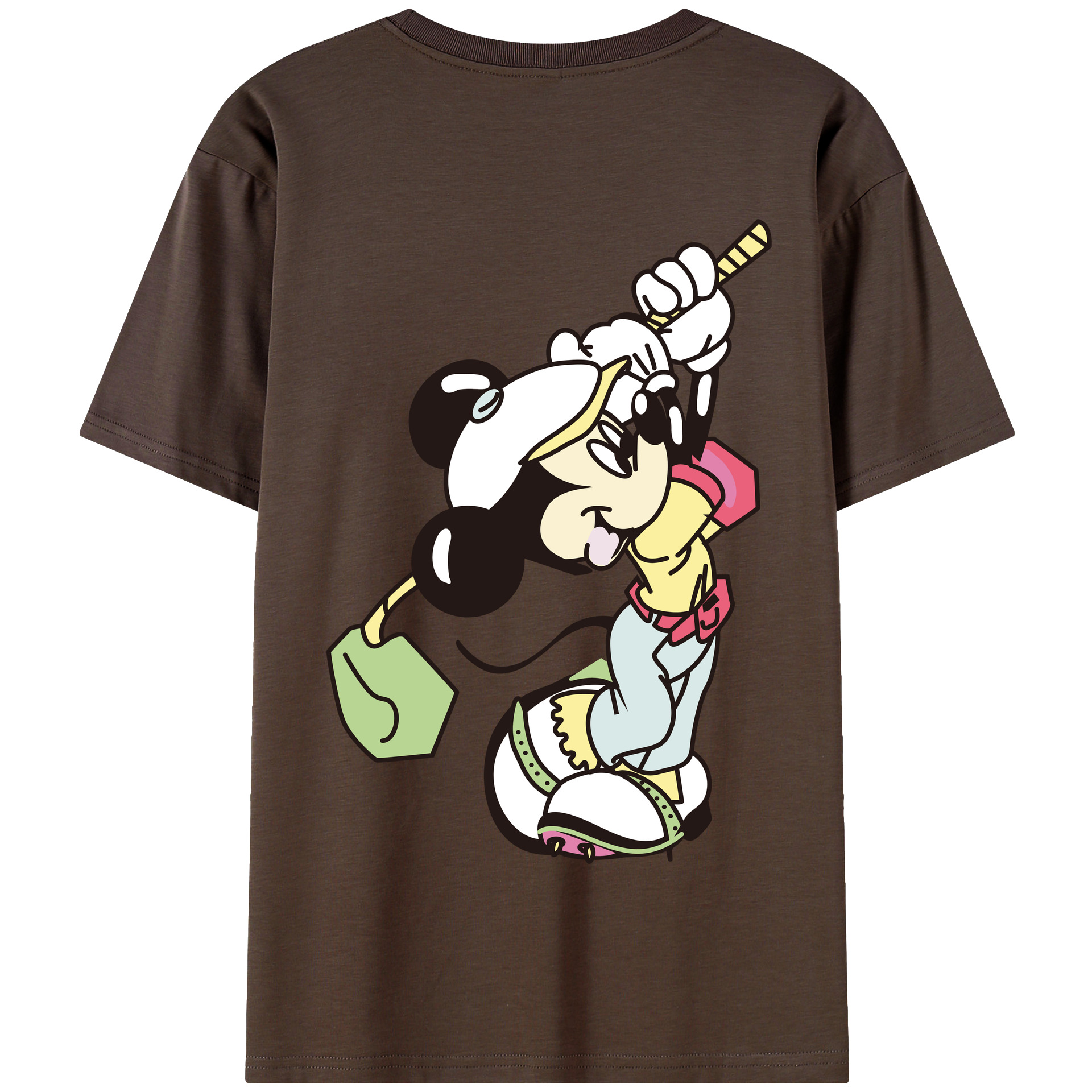 （画像用） ミッキーマウス Mickey Mouse 綿100％半袖Tシャツ（背面プリント）