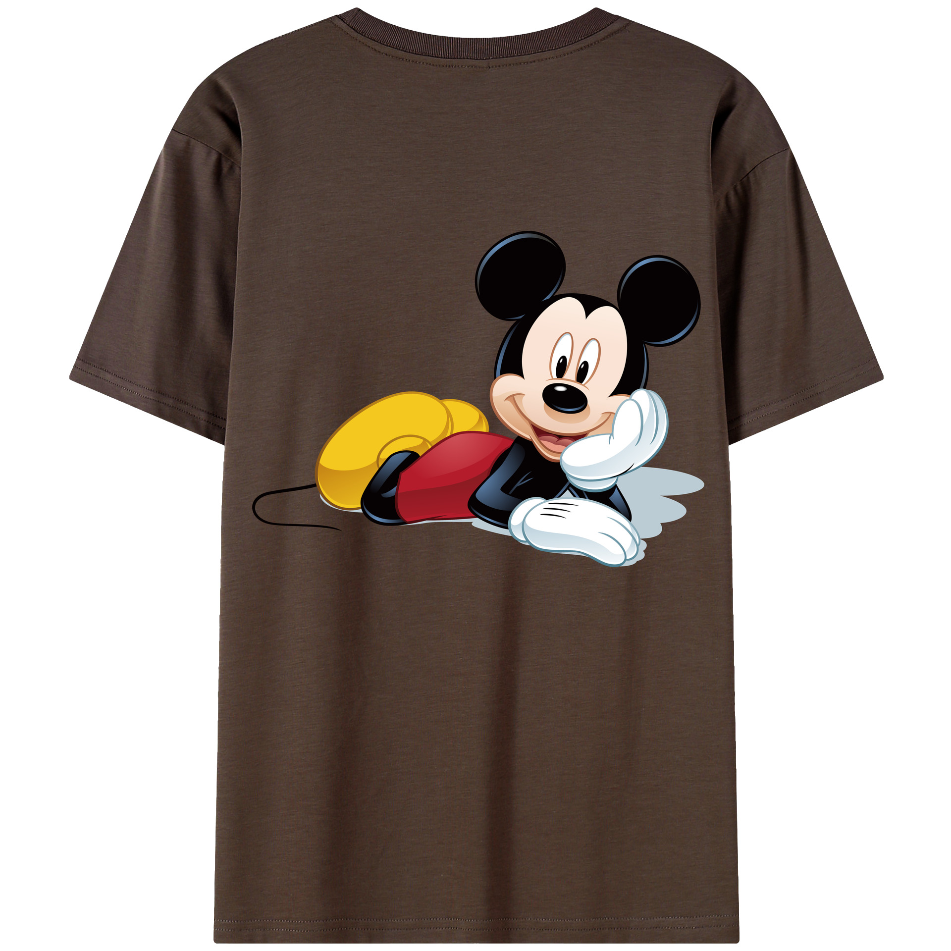 （画像用） ミッキーマウス Mickey Mouse 綿100％半袖Tシャツ（背面プリント）
