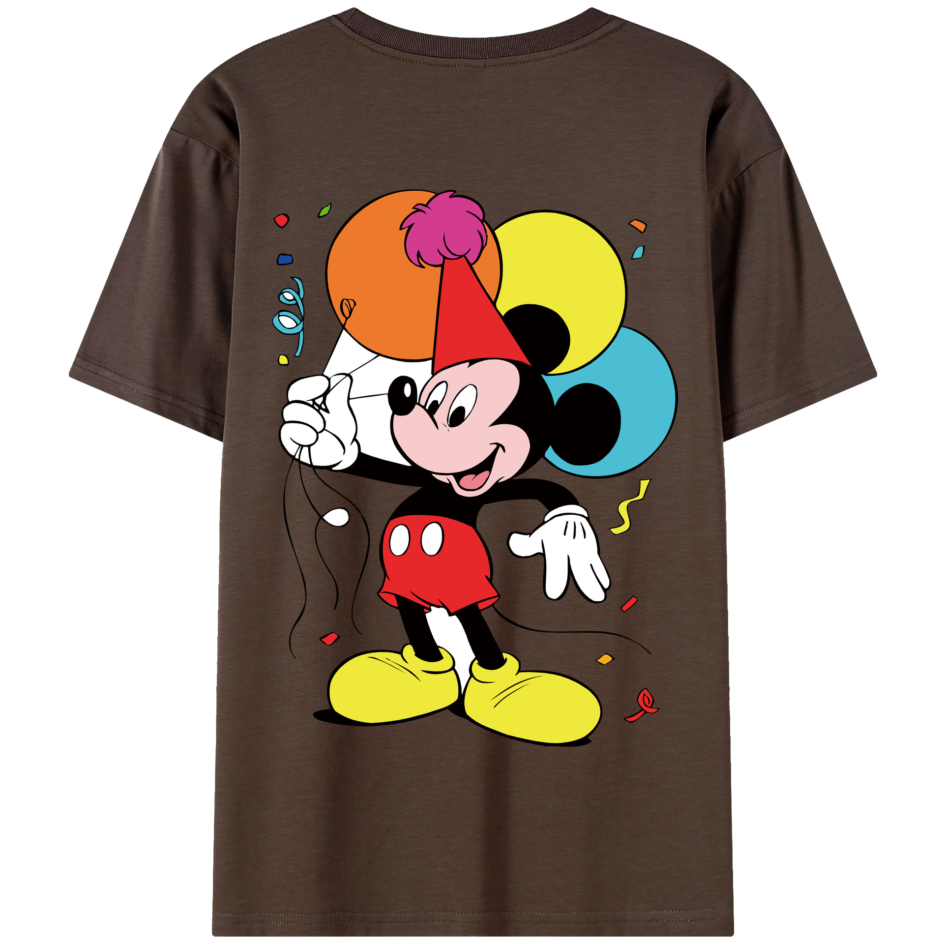 （画像用） ミッキーマウス Mickey Mouse 綿100％半袖Tシャツ（背面プリント）