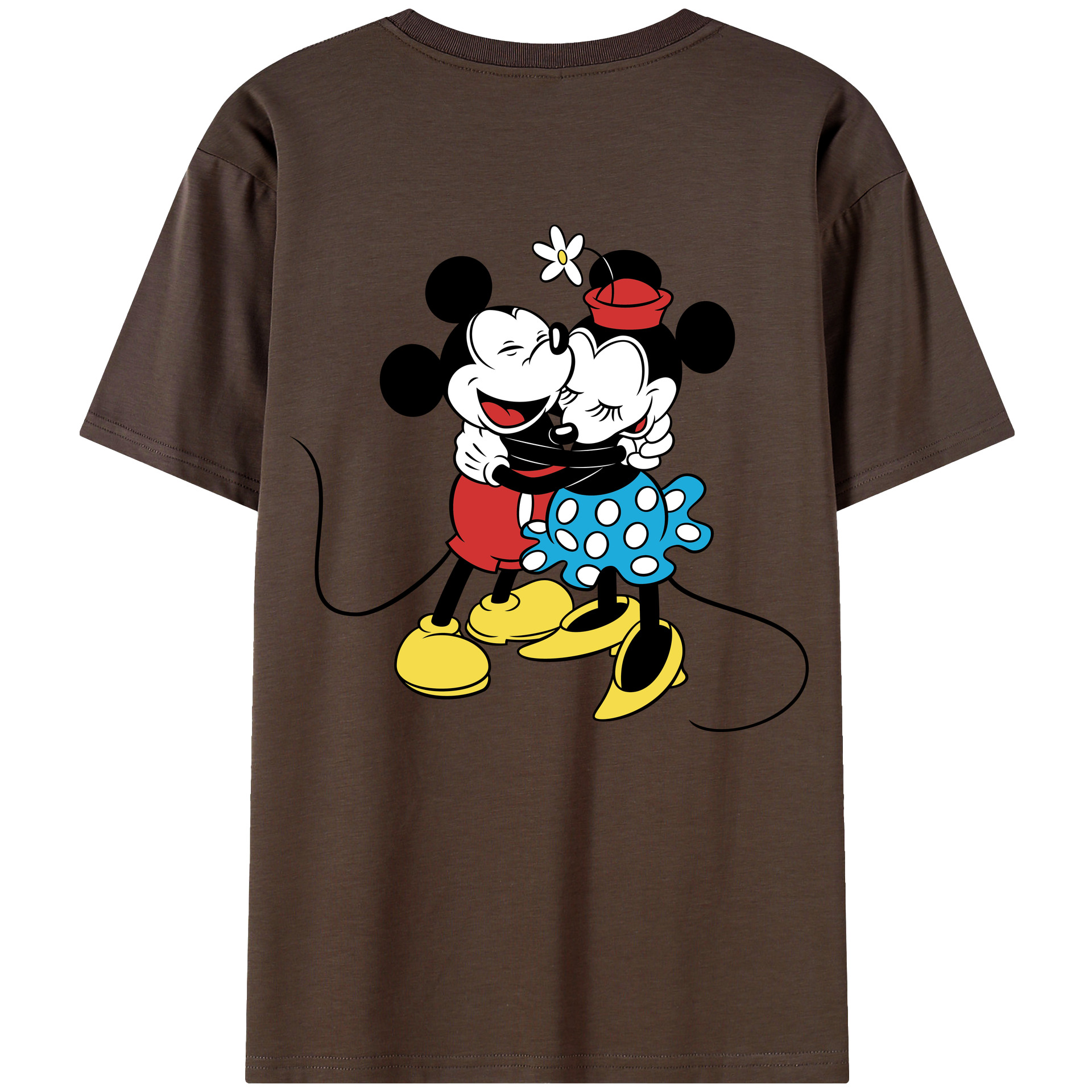 （画像用） ミッキーマウス Mickey Mouse 綿100％半袖Tシャツ（背面プリント）