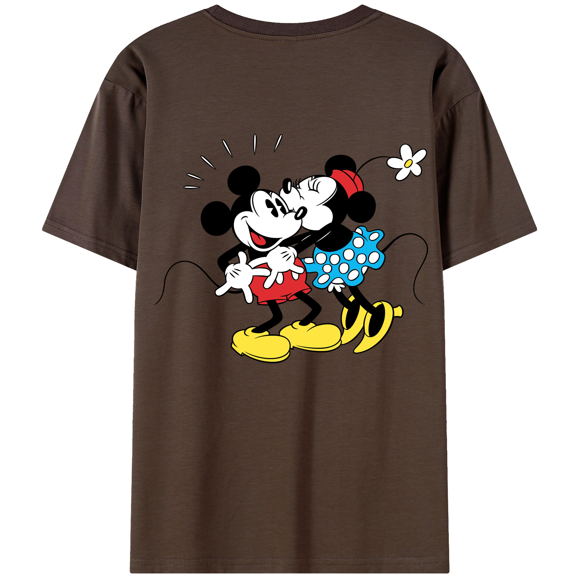 （画像用） ミッキーマウス Mickey Mouse 綿100％半袖Tシャツ（背面プリント）