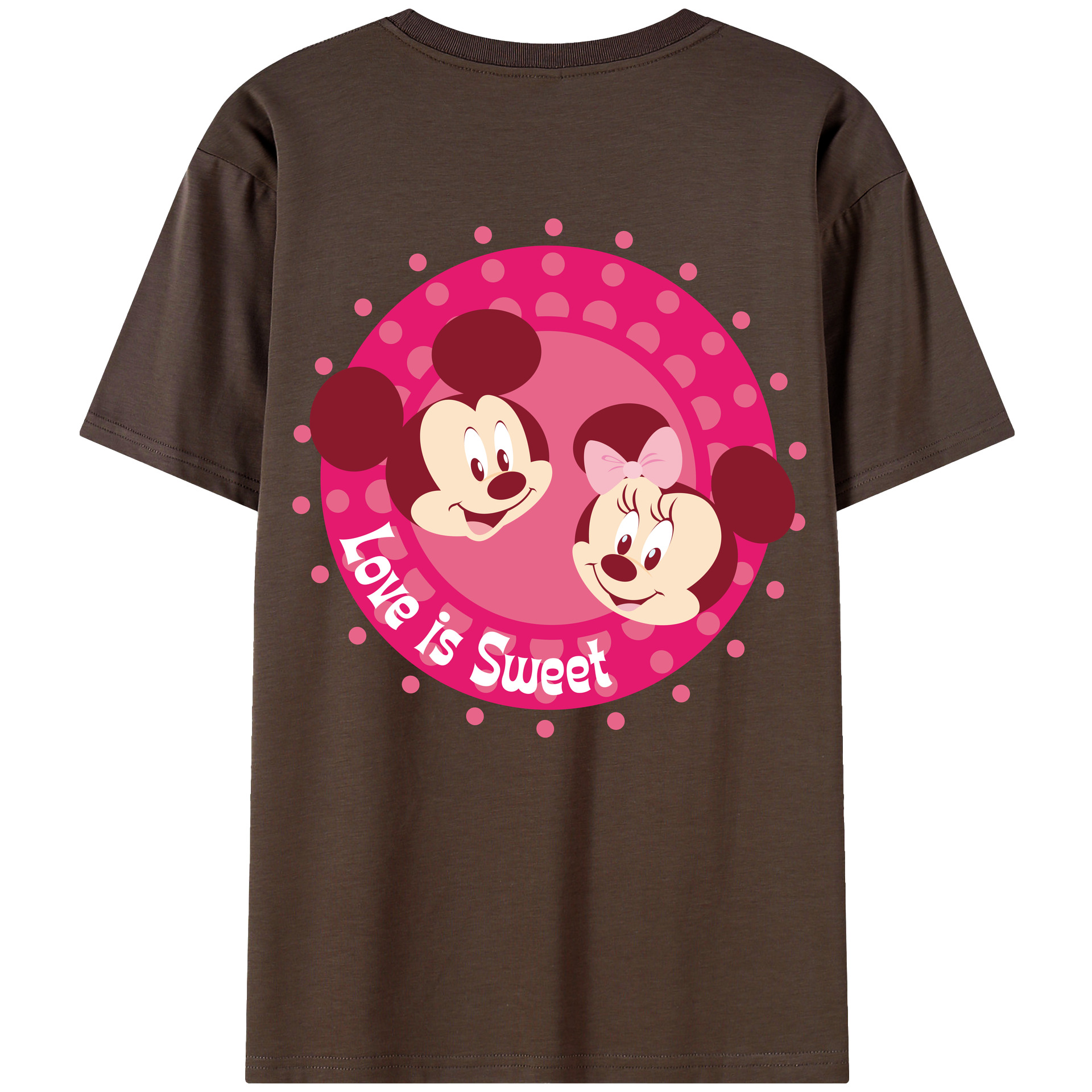 （画像用） ミッキーマウス Mickey Mouse 綿100％半袖Tシャツ（背面プリント）