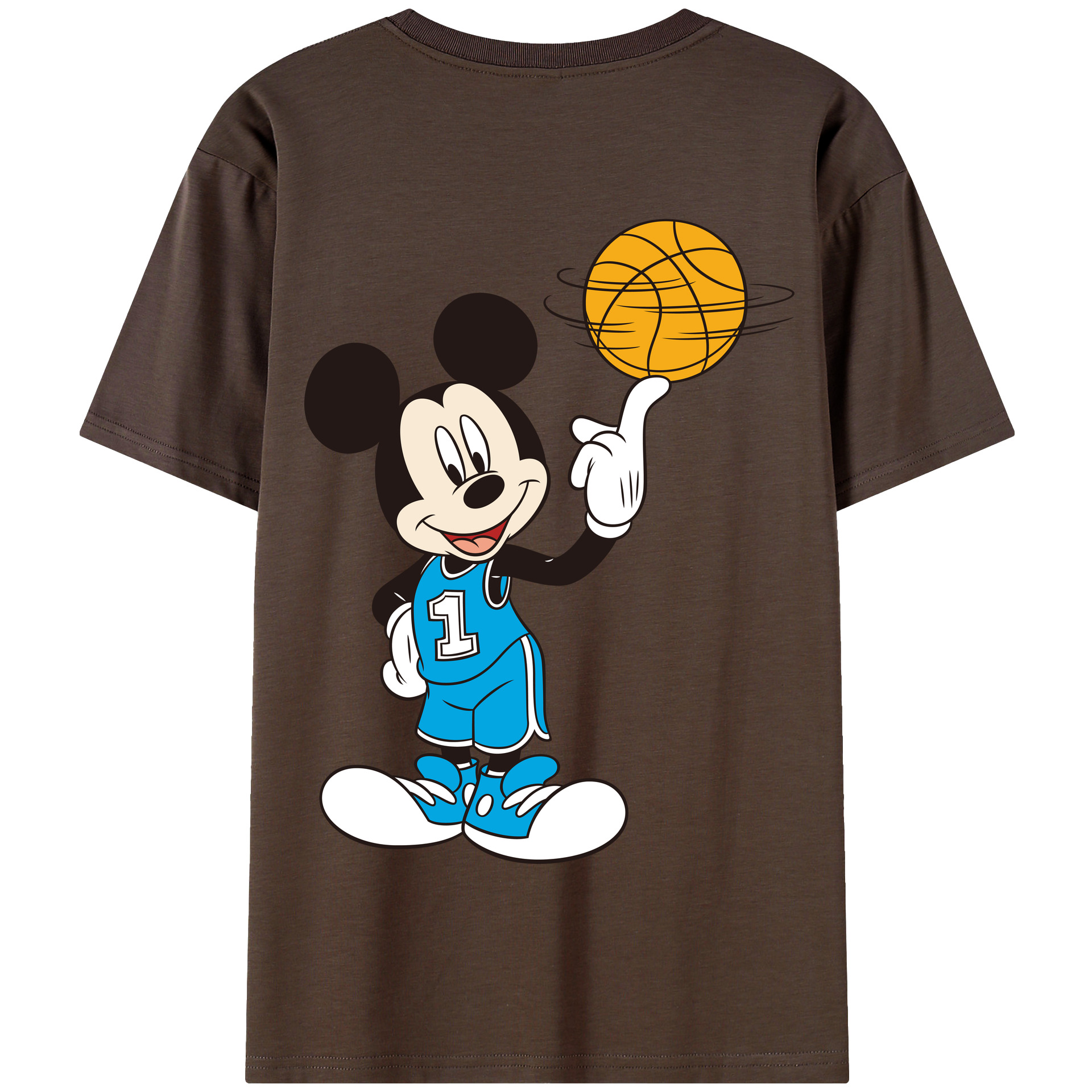 （画像用） ミッキーマウス Mickey Mouse 綿100％半袖Tシャツ（背面プリント）