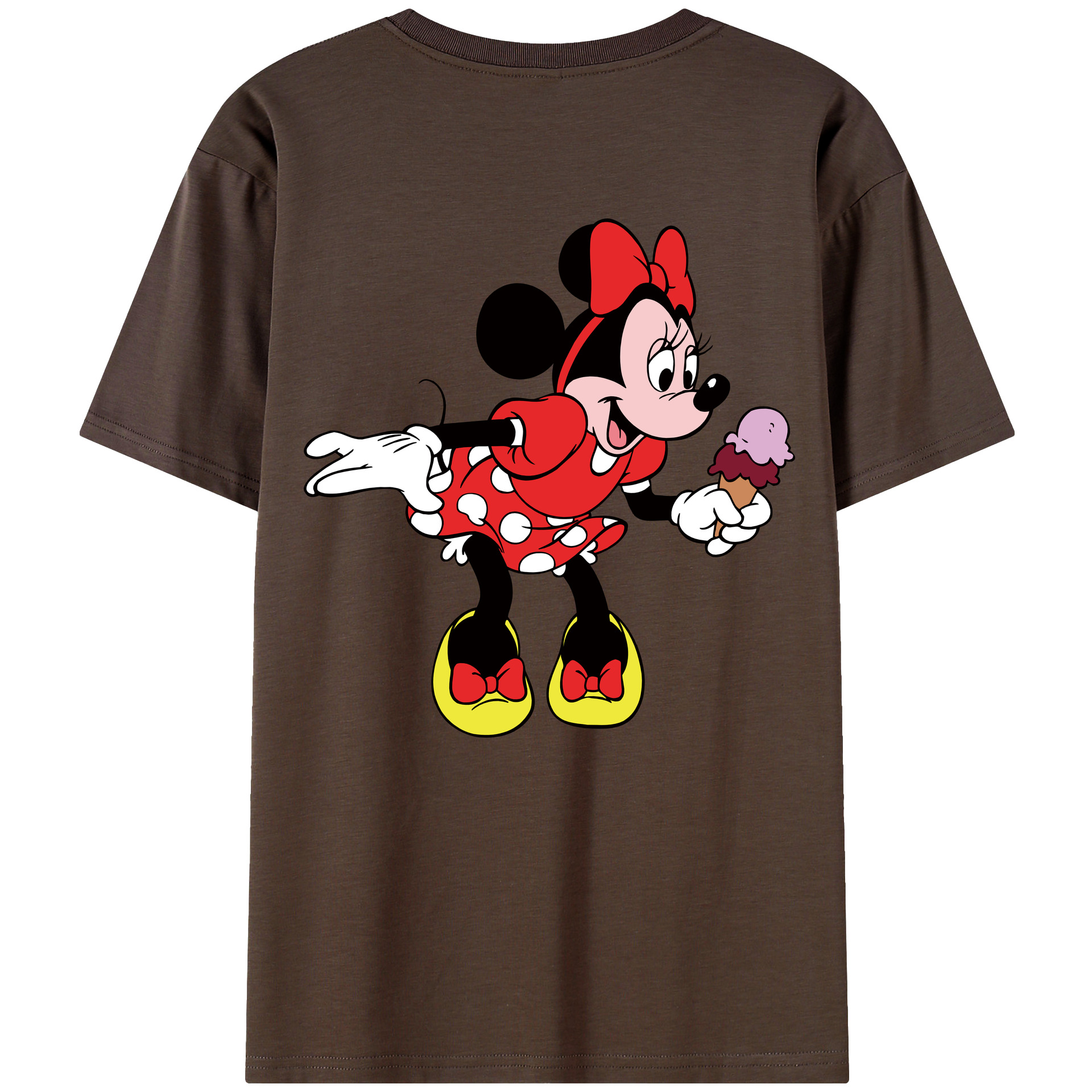 （画像用） ミッキーマウス Mickey Mouse 綿100％半袖Tシャツ（背面プリント）