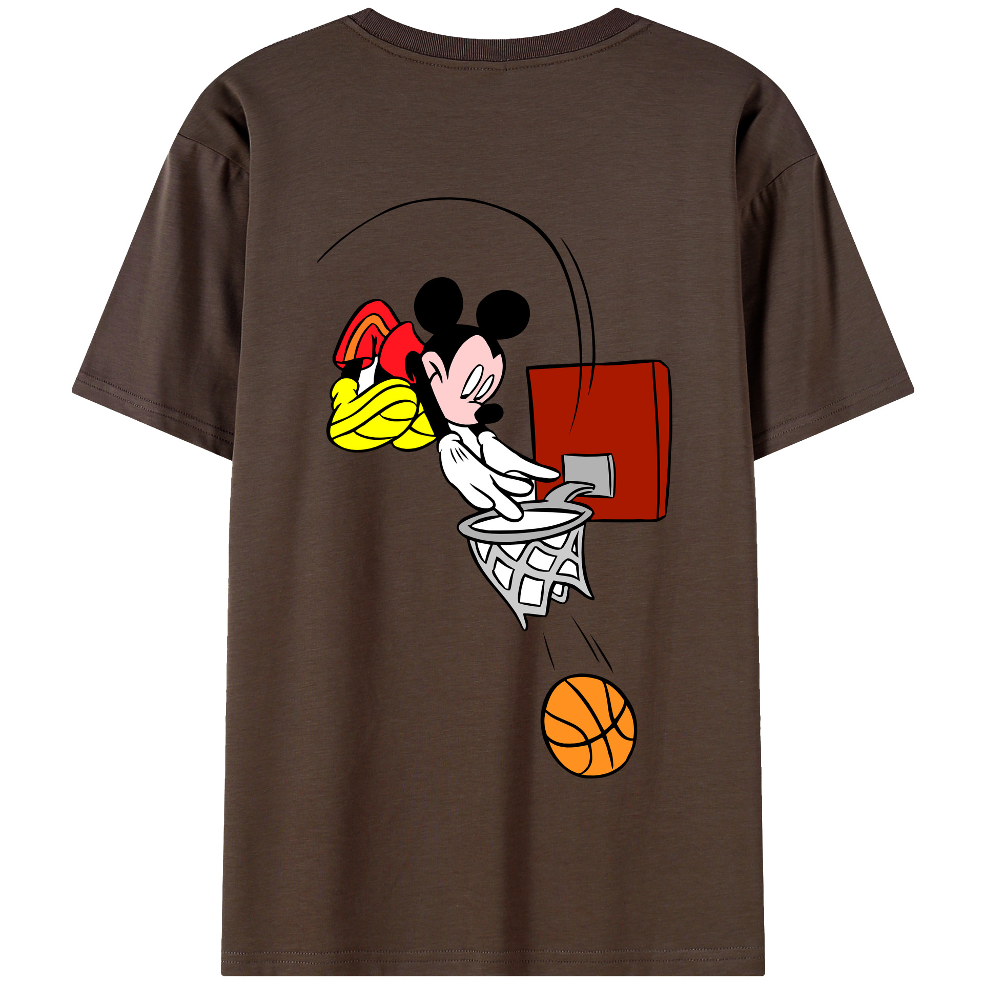 （画像用） ミッキーマウス Mickey Mouse 綿100％半袖Tシャツ（背面プリント）