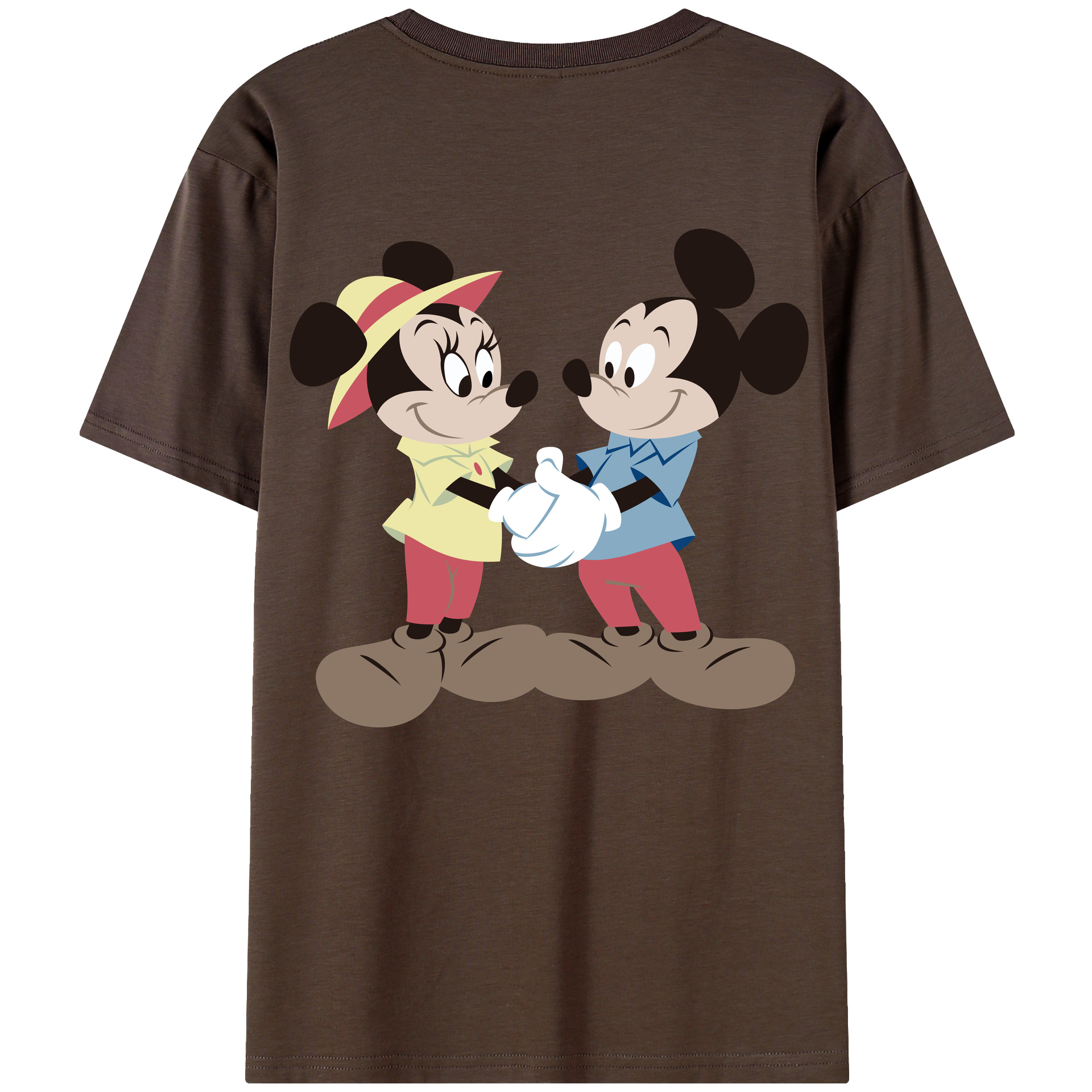 （画像用） ミッキーマウス Mickey Mouse 綿100％半袖Tシャツ（背面プリント）