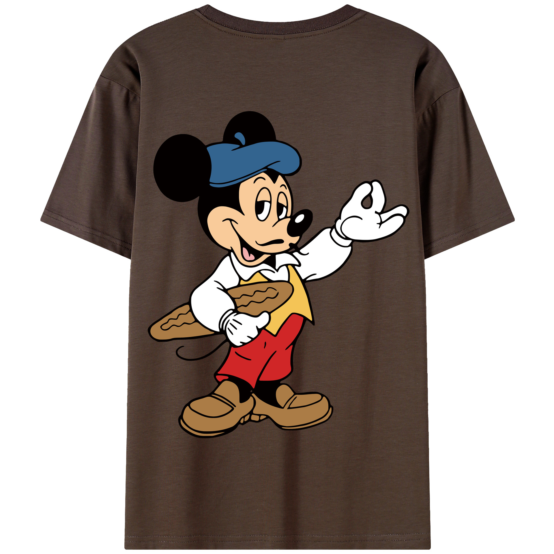 （画像用） ミッキーマウス Mickey Mouse 綿100％半袖Tシャツ（背面プリント）