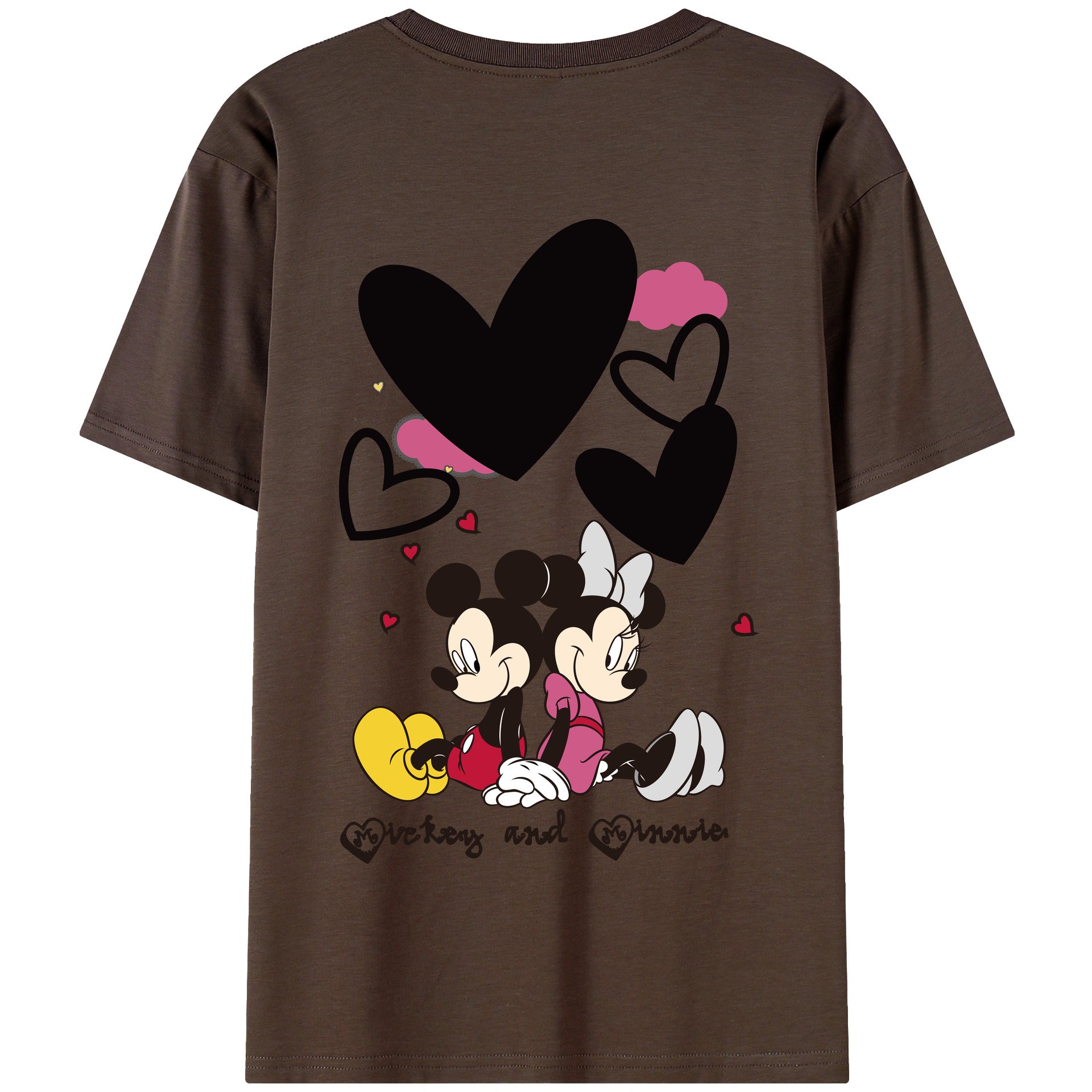 （画像用） ミッキーマウス Mickey Mouse 綿100％半袖Tシャツ（背面プリント）