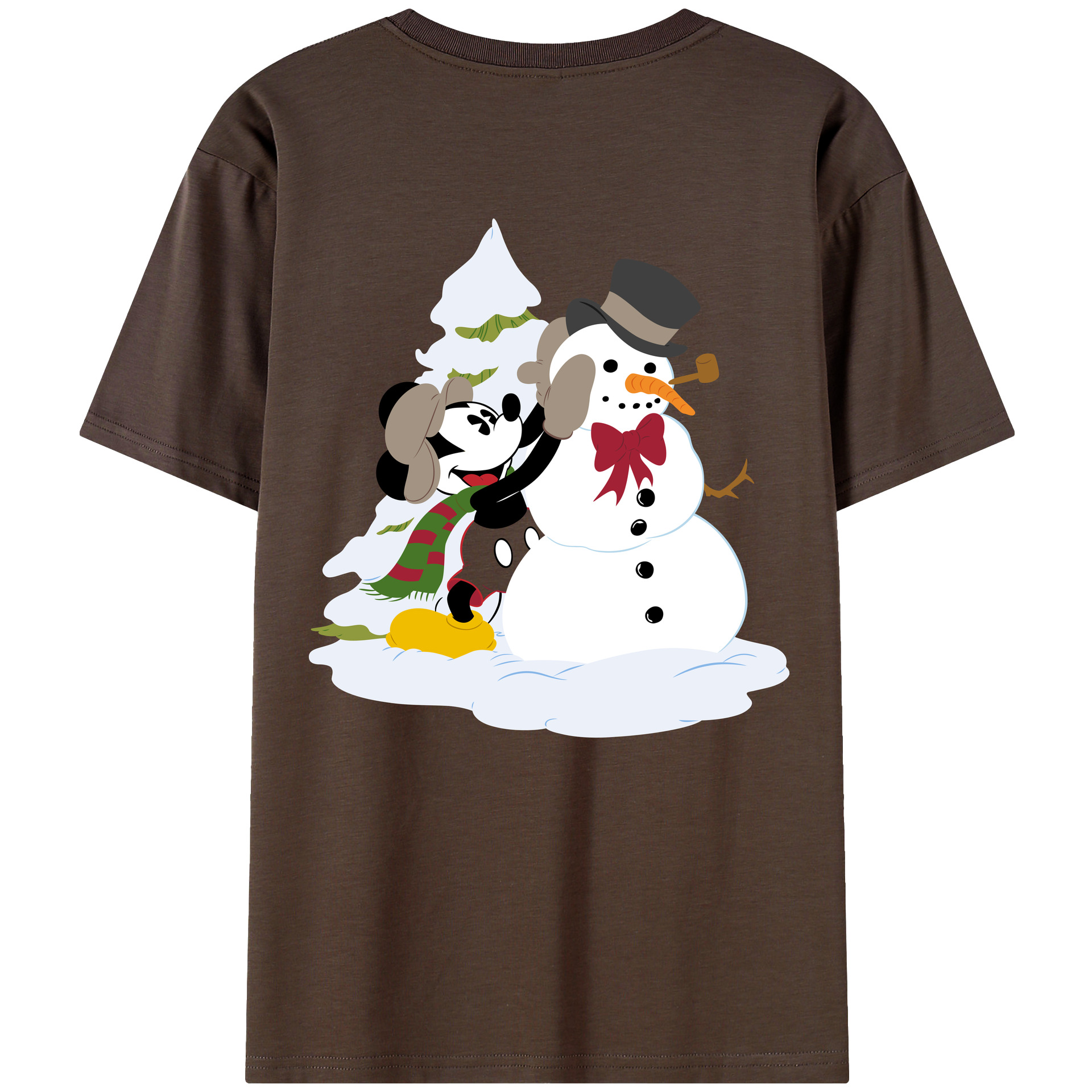 （画像用） ミッキーマウス Mickey Mouse 綿100％半袖Tシャツ（背面プリント）