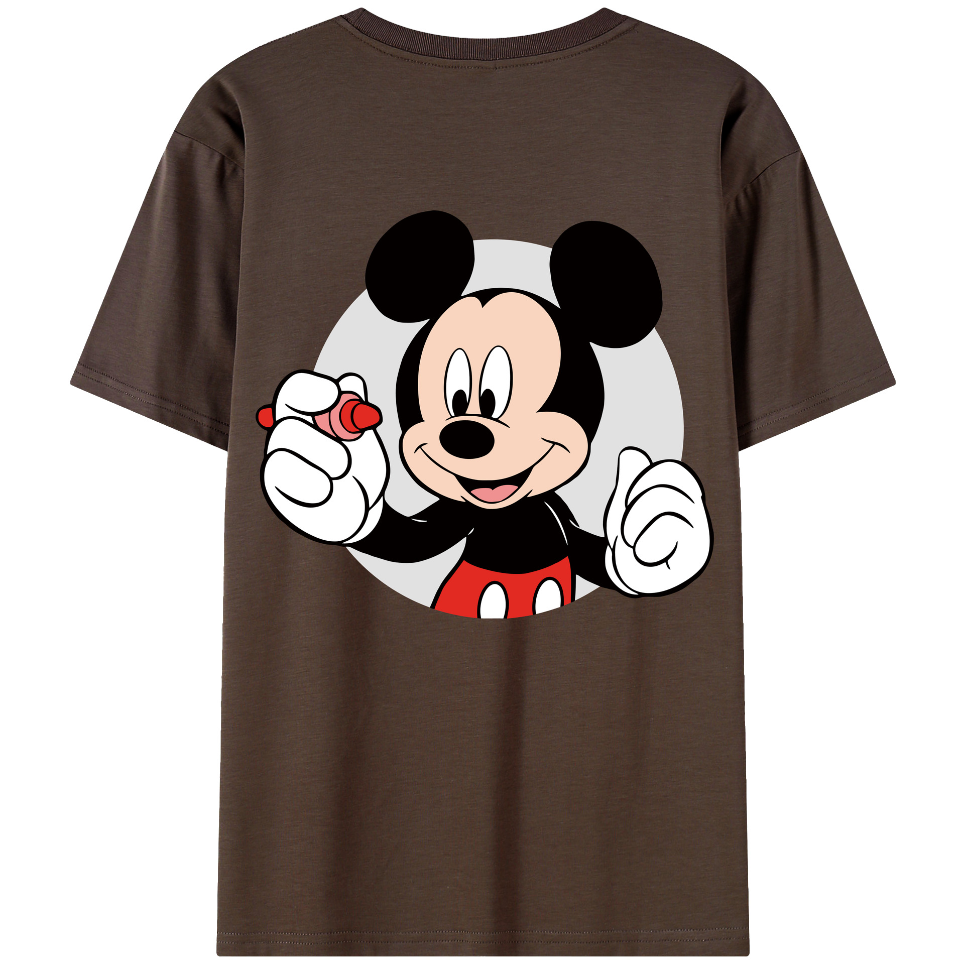 （画像用） ミッキーマウス Mickey Mouse 綿100％半袖Tシャツ（背面プリント）