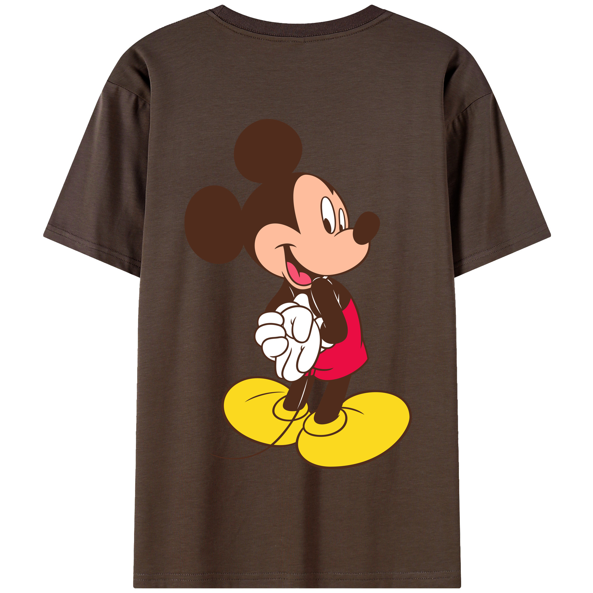 （画像用） ミッキーマウス Mickey Mouse 綿100％半袖Tシャツ（背面プリント）