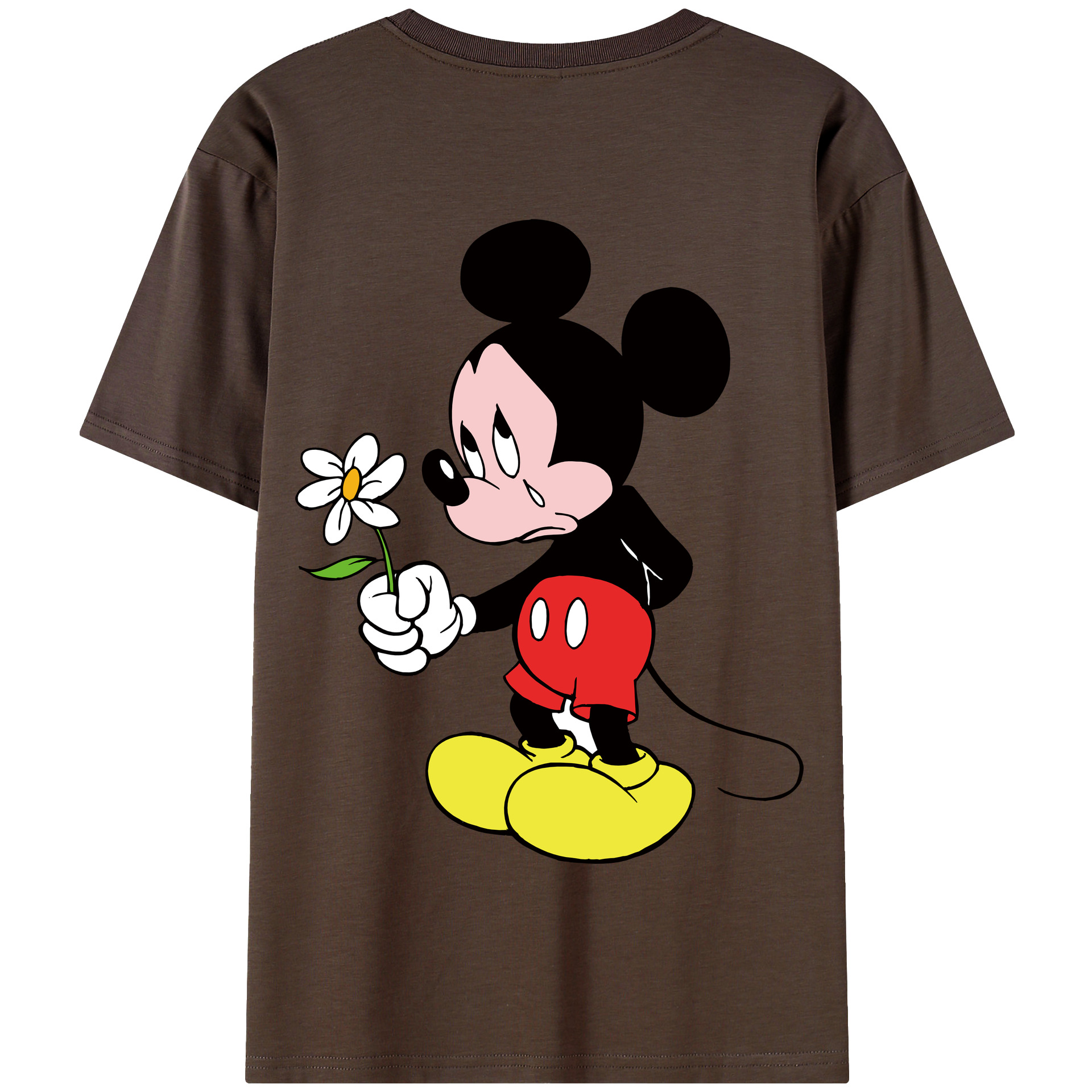 （画像用） ミッキーマウス Mickey Mouse 綿100％半袖Tシャツ（背面プリント）
