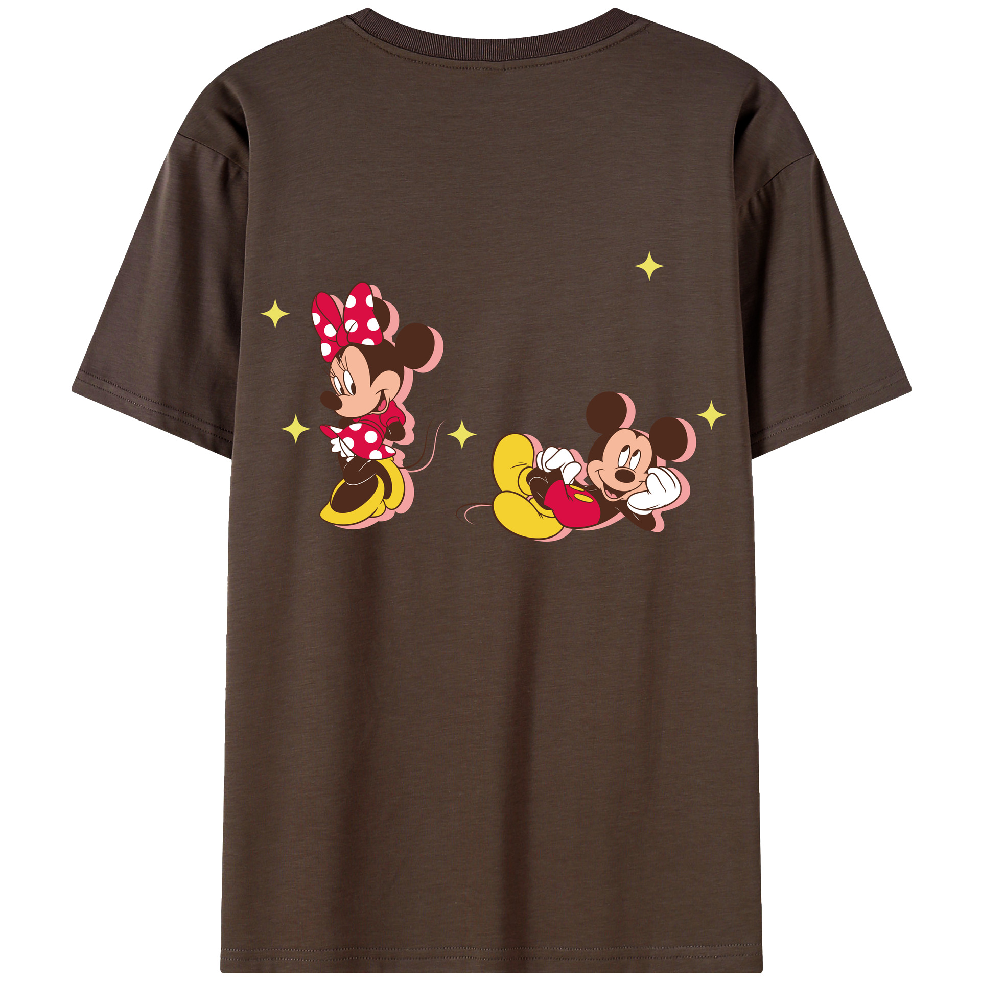 （画像用） ミッキーマウス Mickey Mouse 綿100％半袖Tシャツ（背面プリント）