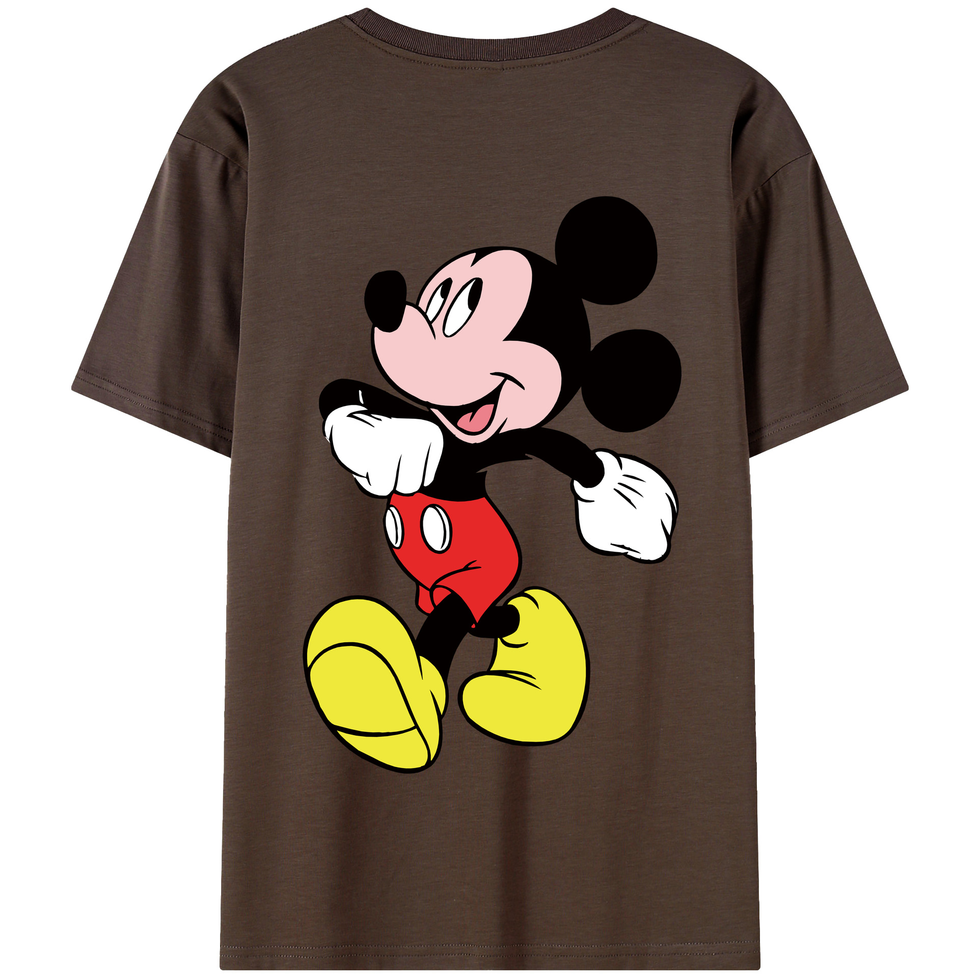 （画像用） ミッキーマウス Mickey Mouse 綿100％半袖Tシャツ（背面プリント）