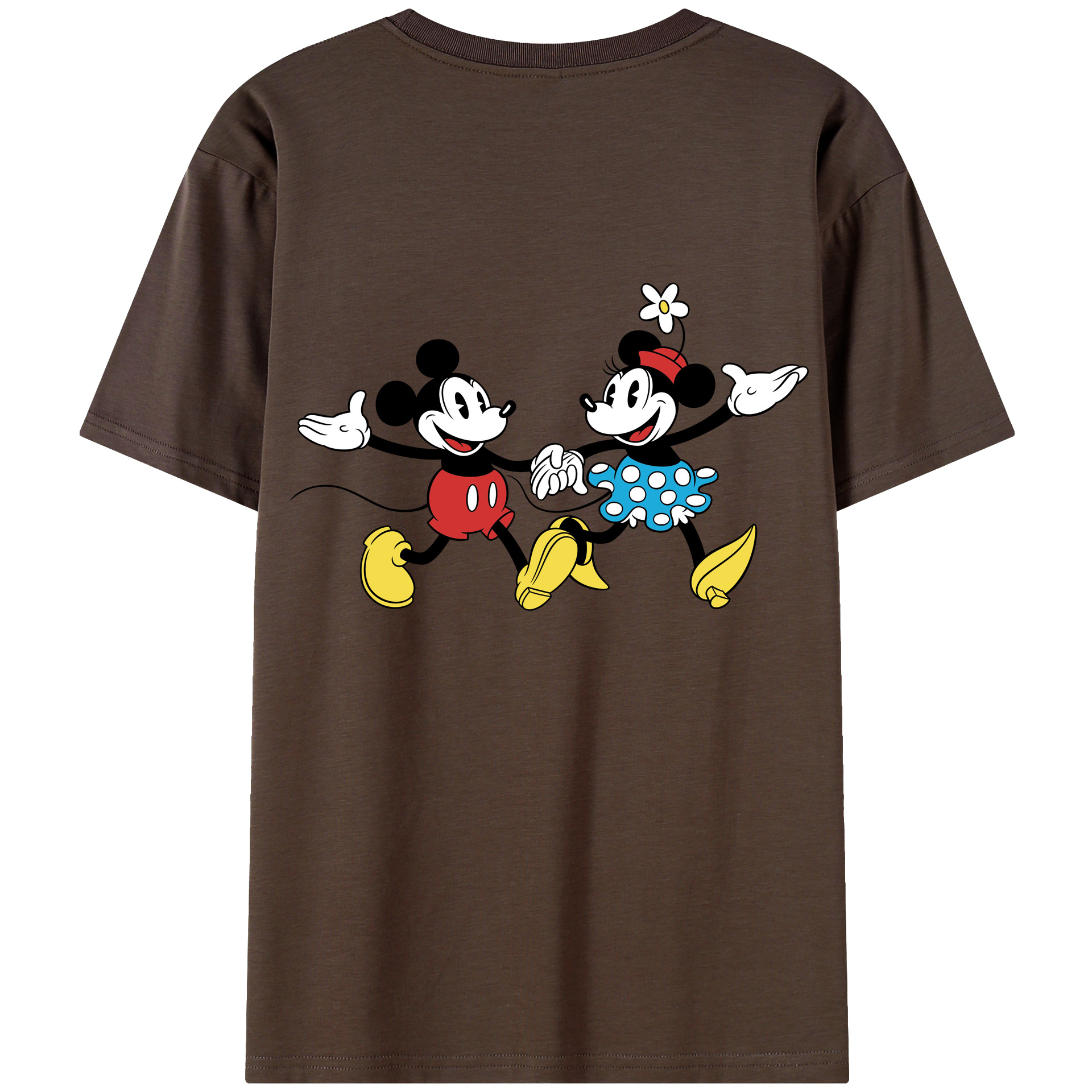 （画像用） ミッキーマウス Mickey Mouse 綿100％半袖Tシャツ（背面プリント）