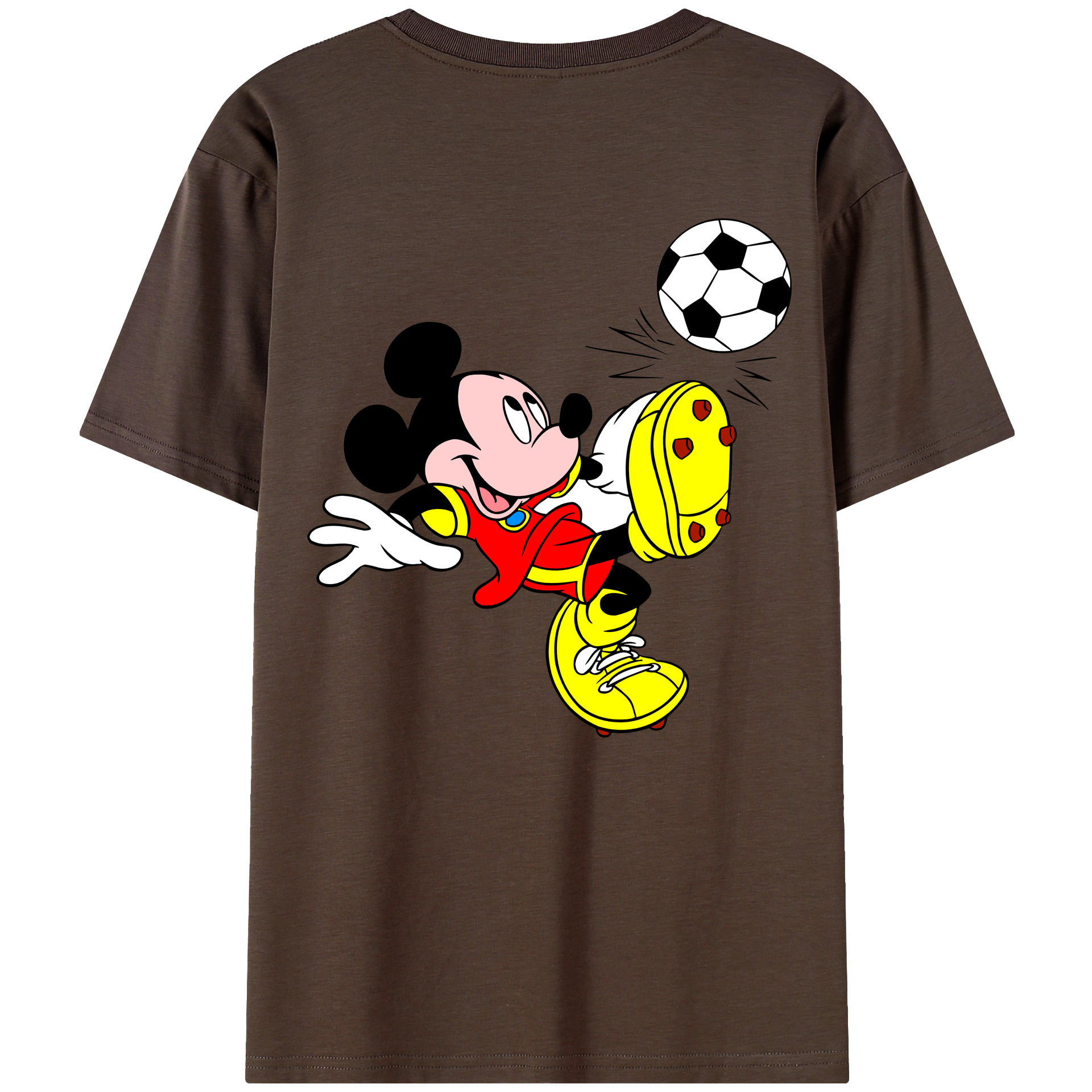 （画像用） ミッキーマウス Mickey Mouse 綿100％半袖Tシャツ（背面プリント）
