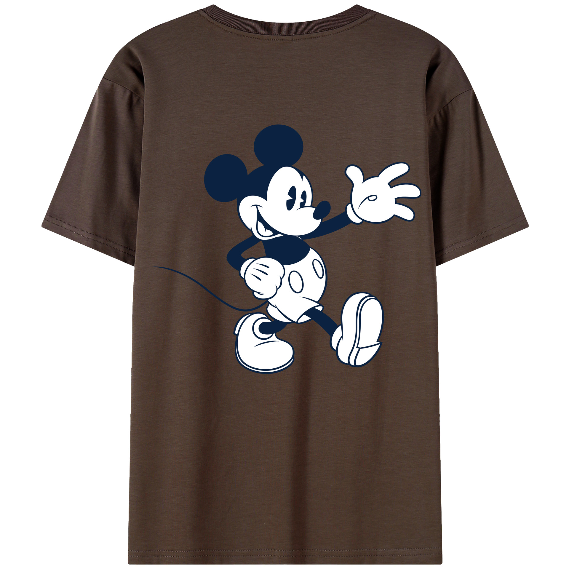（画像用） ミッキーマウス Mickey Mouse 綿100％半袖Tシャツ（背面プリント）