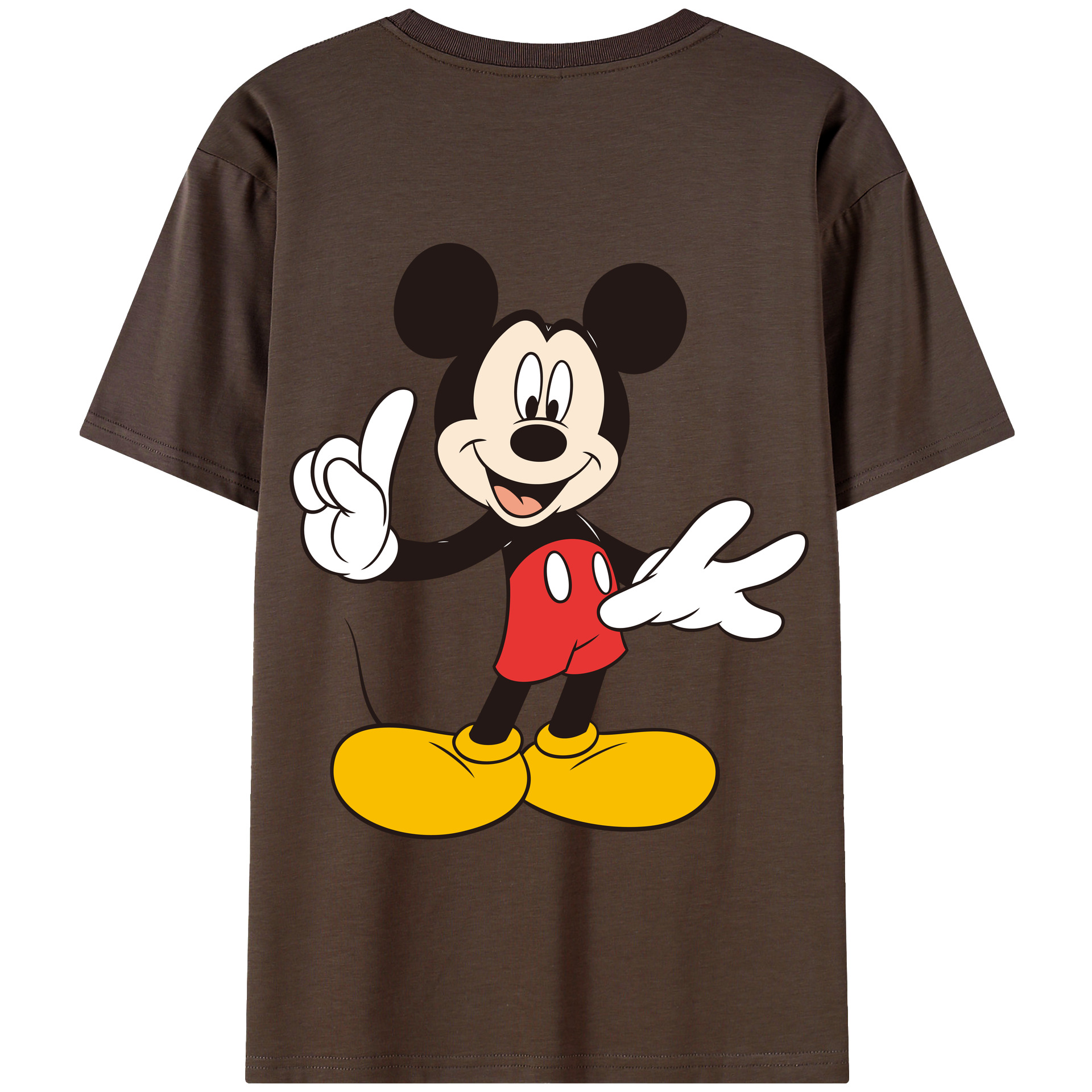 （画像用） ミッキーマウス Mickey Mouse 綿100％半袖Tシャツ（背面プリント）