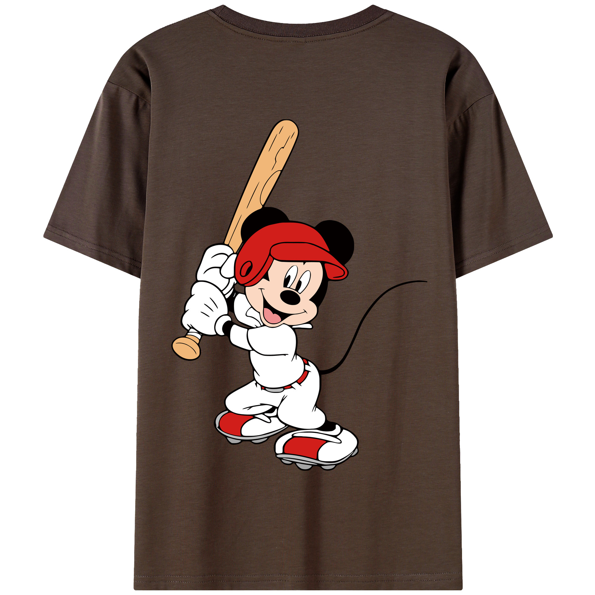 （画像用） ミッキーマウス Mickey Mouse 綿100％半袖Tシャツ（背面プリント）