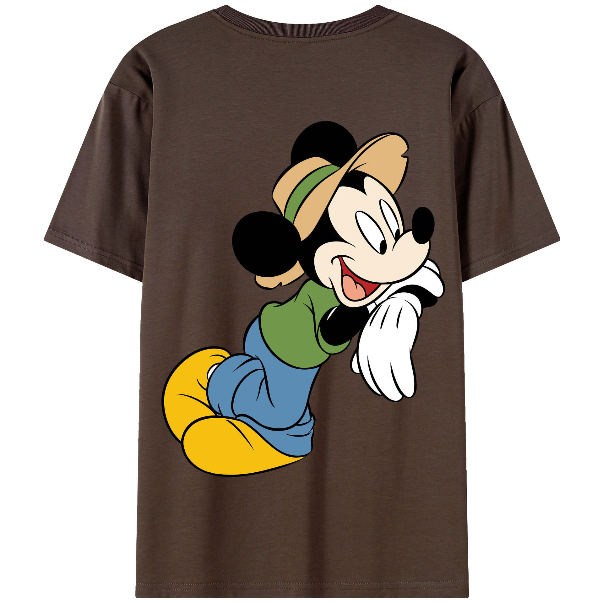 （画像用） ミッキーマウス Mickey Mouse 綿100％半袖Tシャツ（背面プリント）