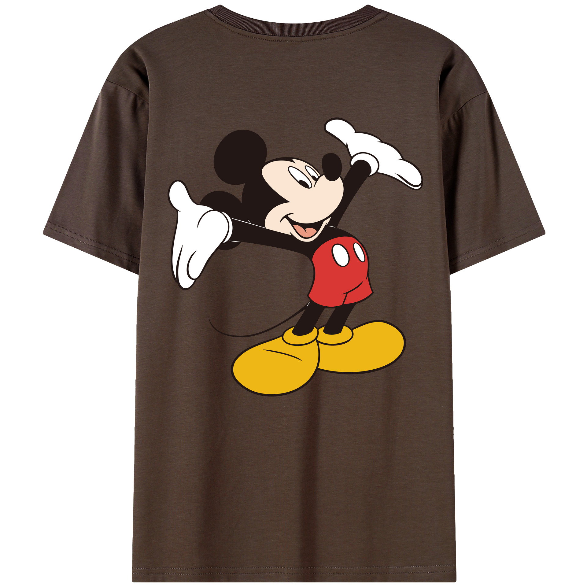（画像用） ミッキーマウス Mickey Mouse 綿100％半袖Tシャツ（背面プリント）
