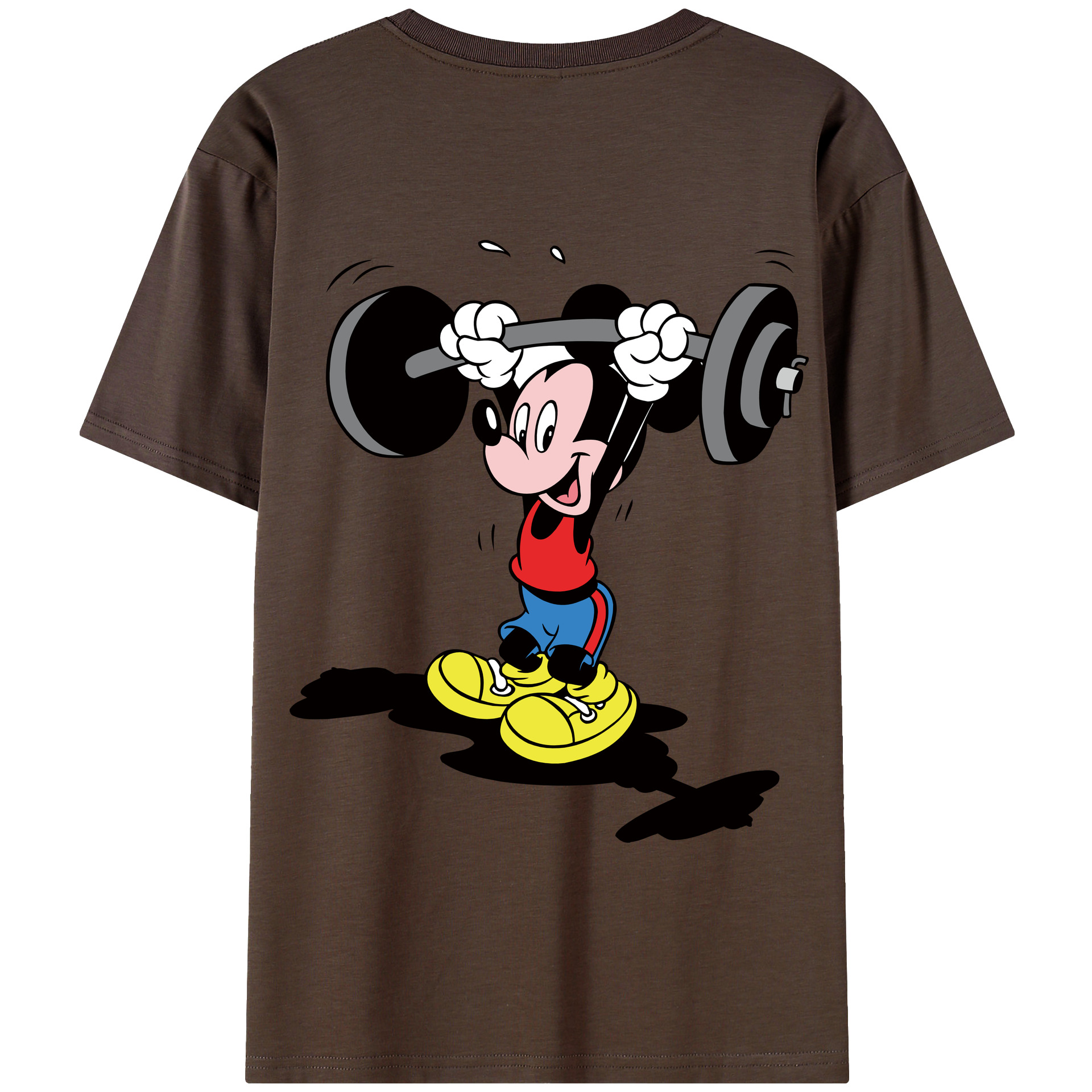 （画像用） ミッキーマウス Mickey Mouse 綿100％半袖Tシャツ（背面プリント）