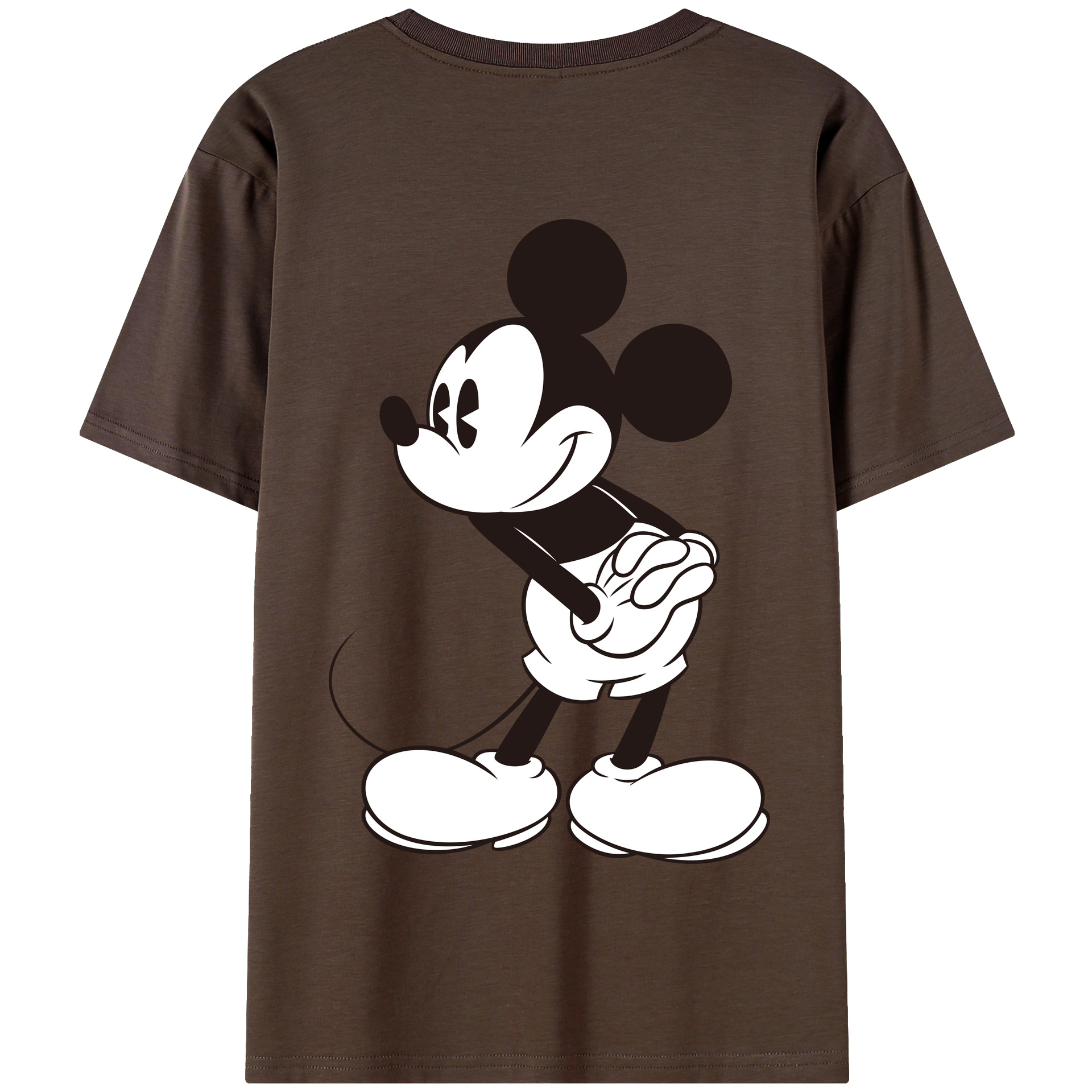 （画像用） ミッキーマウス Mickey Mouse 綿100％半袖Tシャツ（背面プリント）