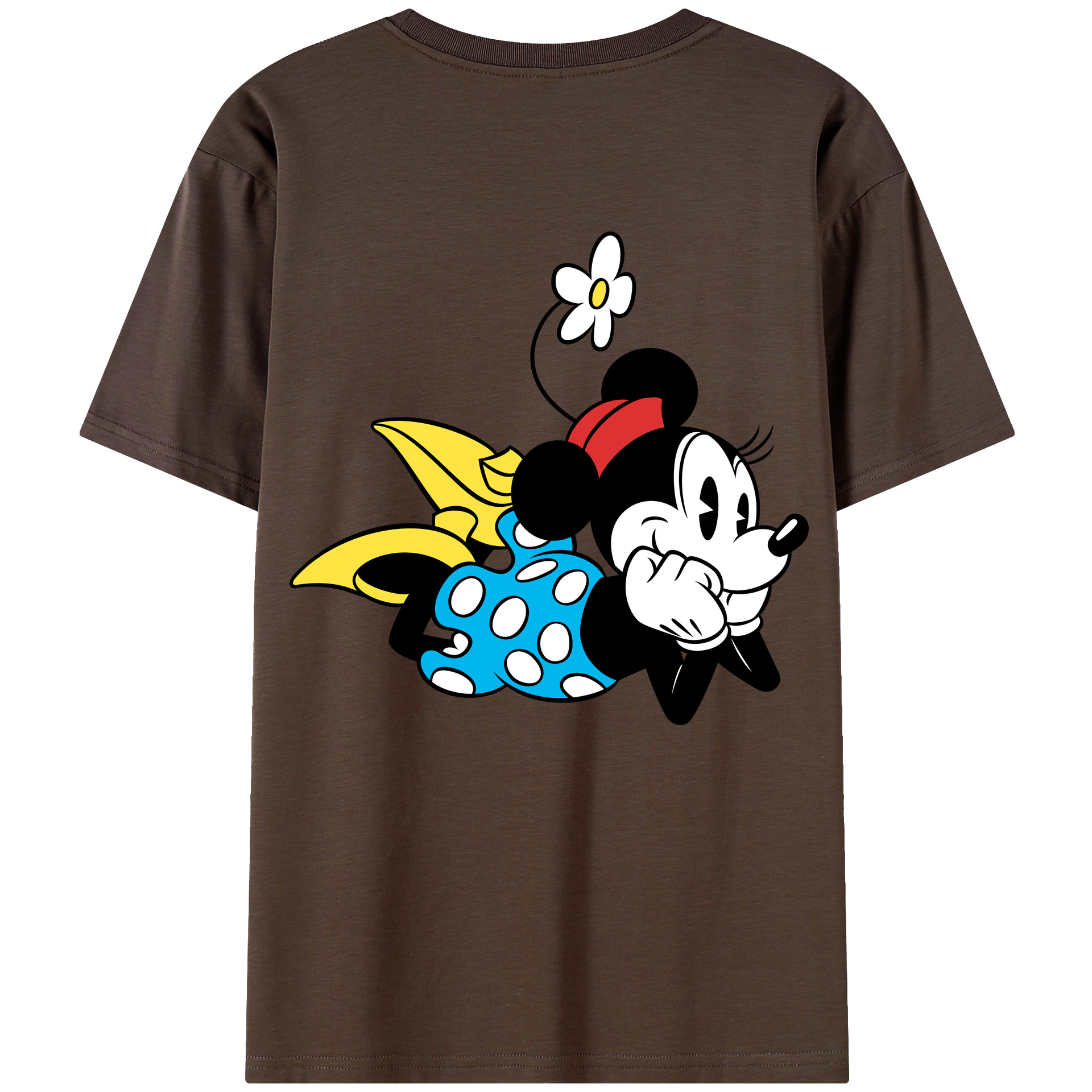 （画像用） ミッキーマウス Mickey Mouse 綿100％半袖Tシャツ（背面プリント）