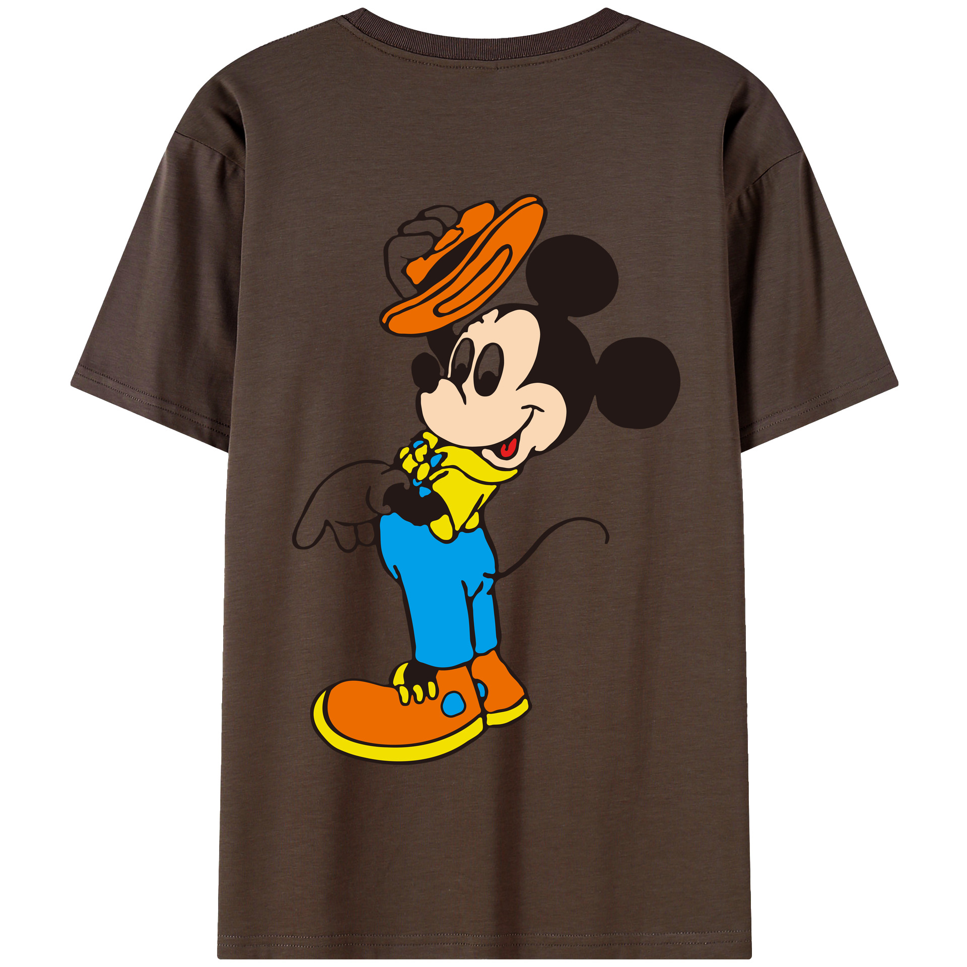 （画像用） ミッキーマウス Mickey Mouse 綿100％半袖Tシャツ（背面プリント）