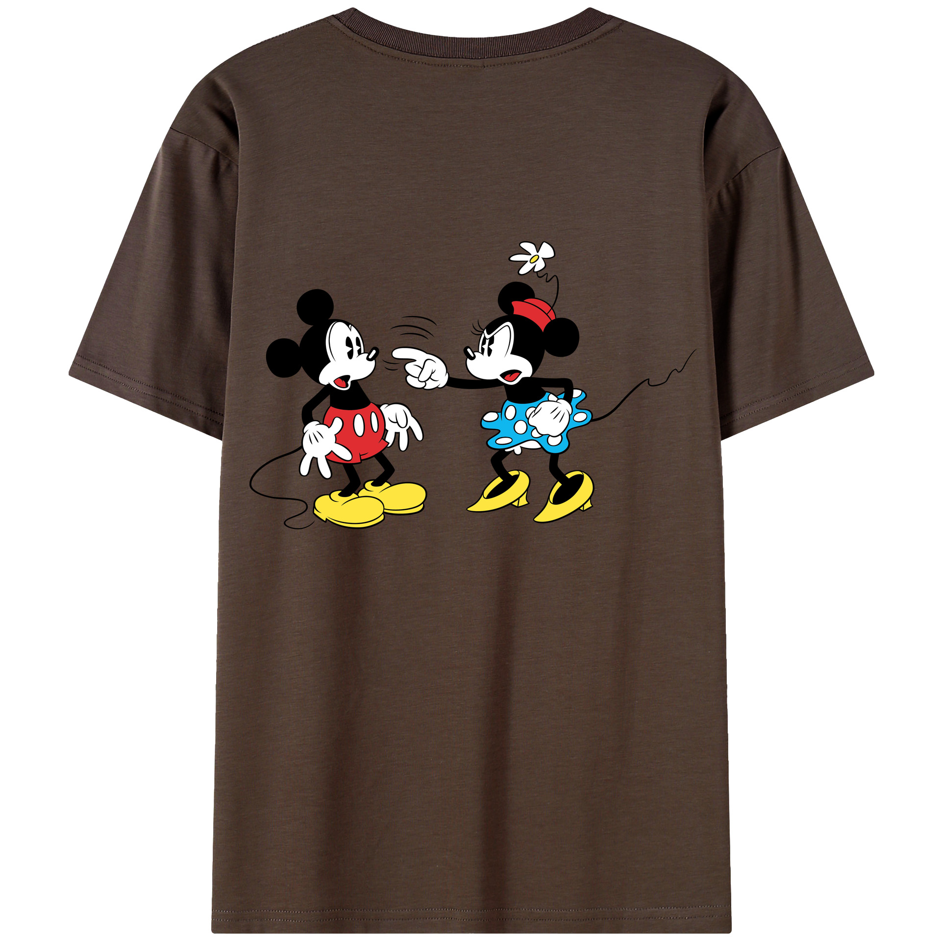（画像用） ミッキーマウス Mickey Mouse 綿100％半袖Tシャツ（背面プリント）