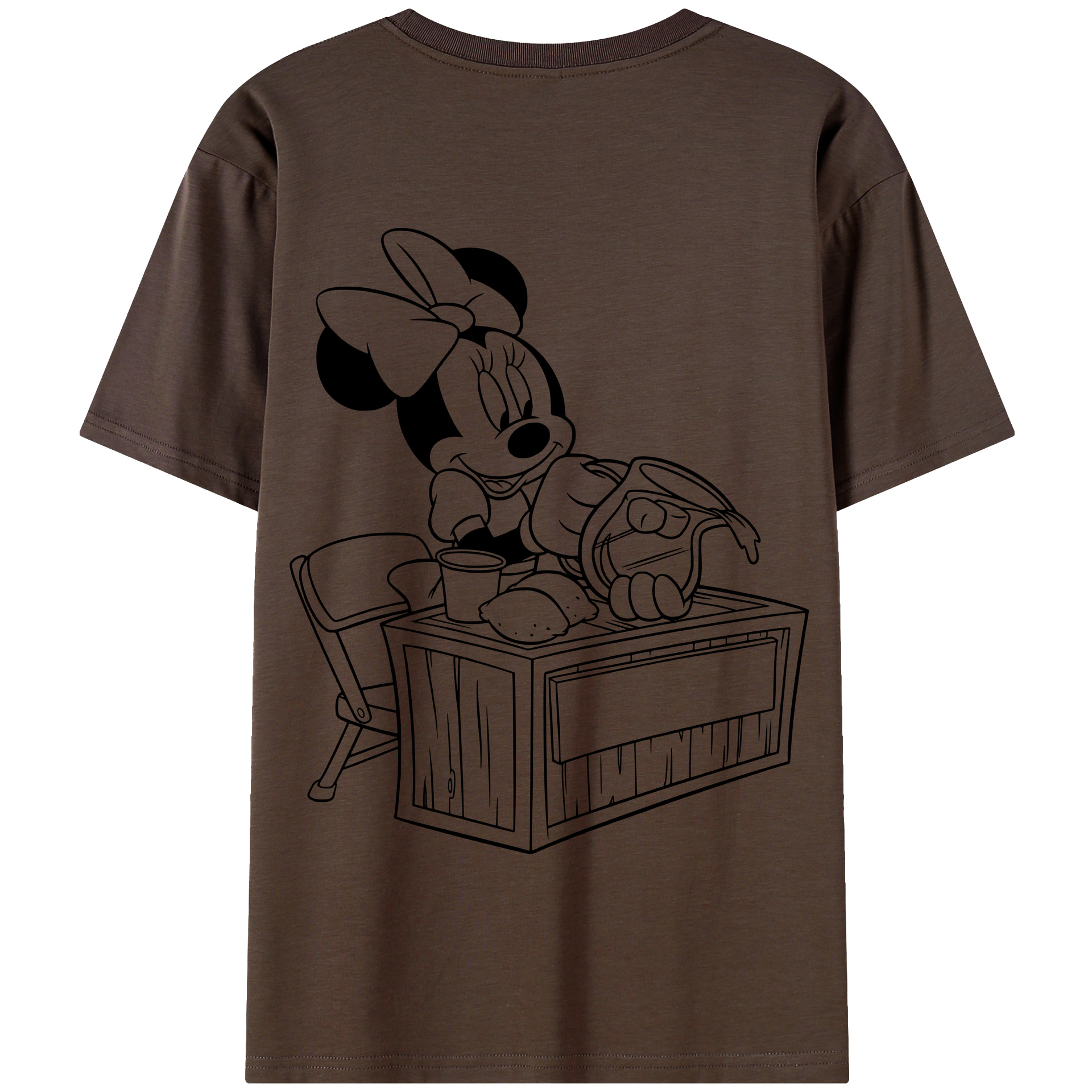 （画像用） ミッキーマウス Mickey Mouse 綿100％半袖Tシャツ（背面プリント）
