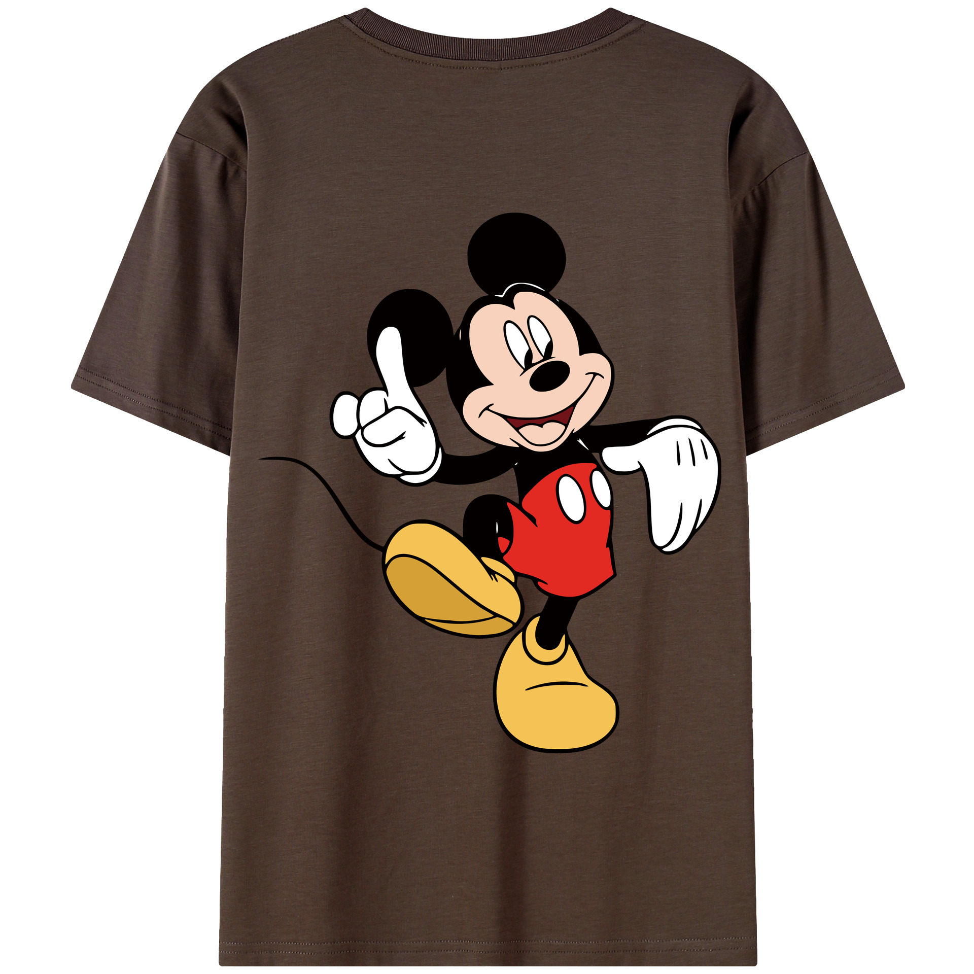 （画像用） ミッキーマウス Mickey Mouse 綿100％半袖Tシャツ（背面プリント）