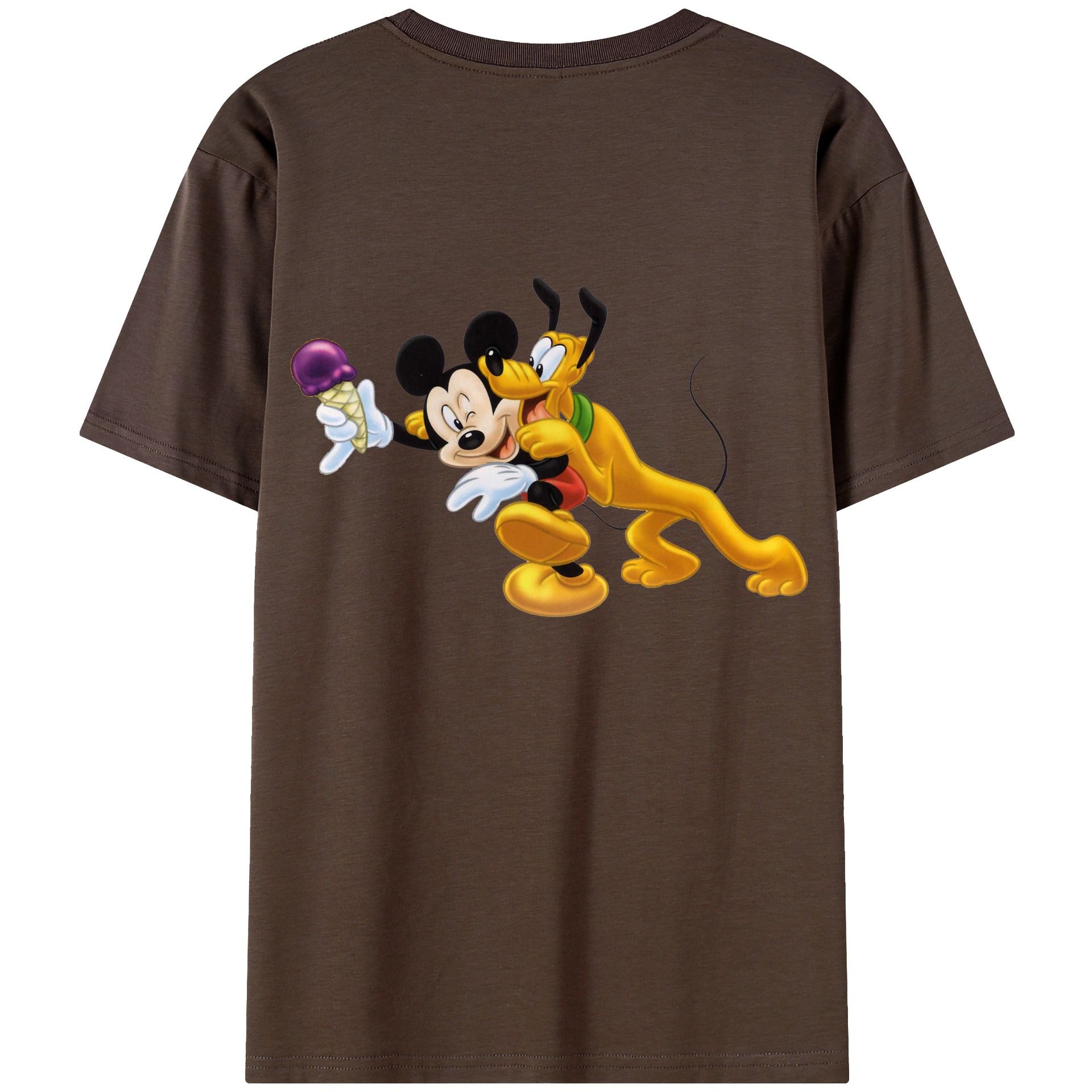 （画像用） ミッキーマウス Mickey Mouse 綿100％半袖Tシャツ（背面プリント）